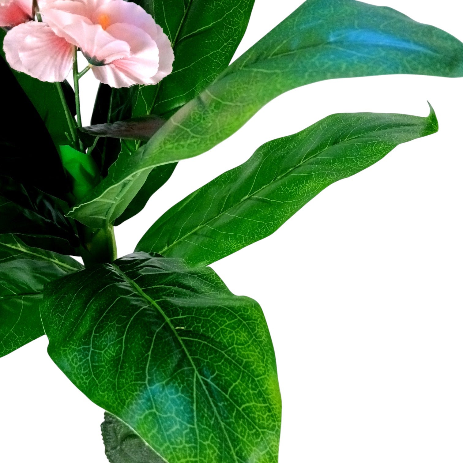 Artificial Leaf Tree with Flowers | Faux Leaf Vine Plant | Decorative Green Plant for Home Balcony Living Room Office Indoor | Diwali Decor & Gifting - 45 Inch - Apkamart #Color_Pink