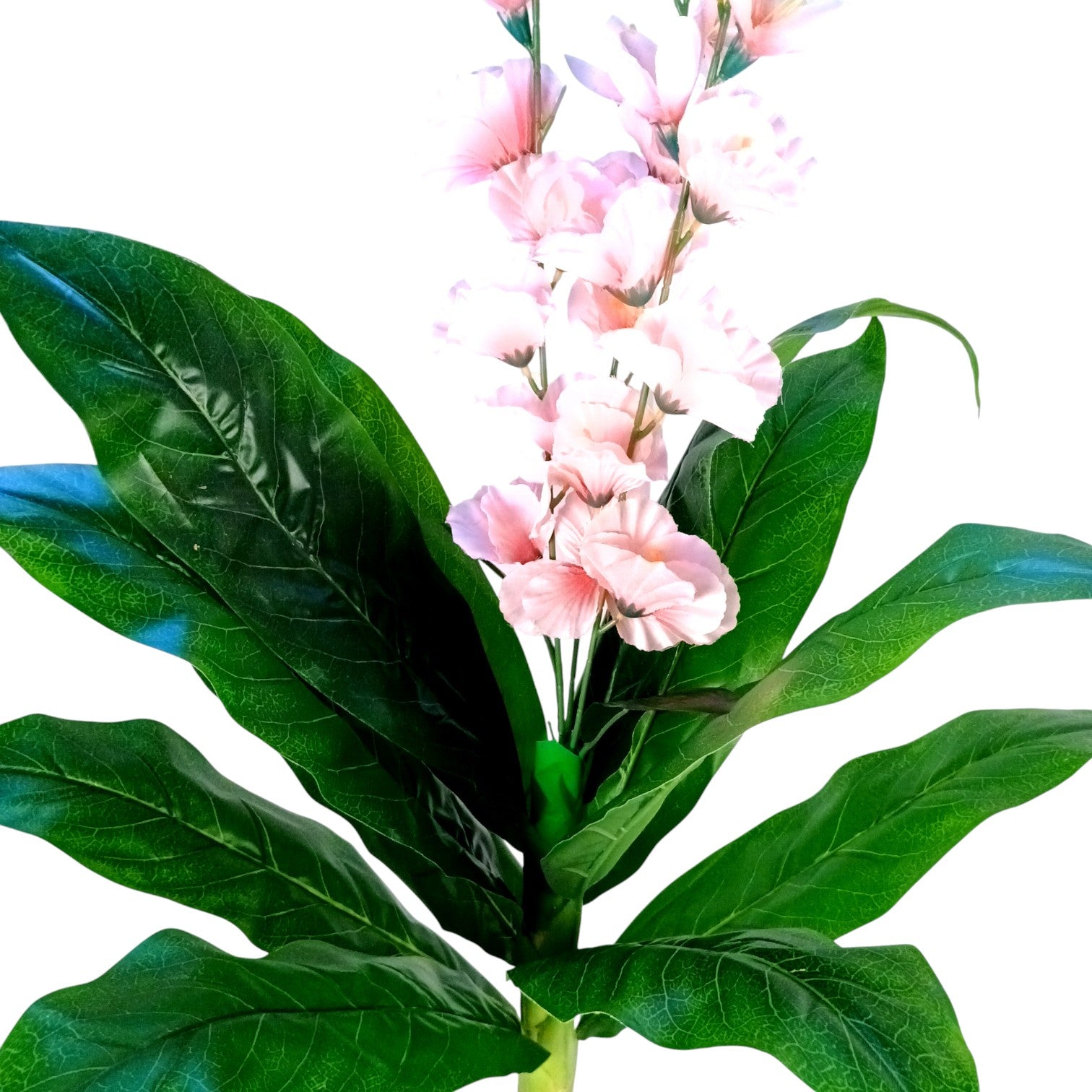 Artificial Leaf Tree with Flowers | Faux Leaf Vine Plant | Decorative Green Plant for Home Balcony Living Room Office Indoor | Diwali Decor & Gifting - 45 Inch - Apkamart #Color_Pink