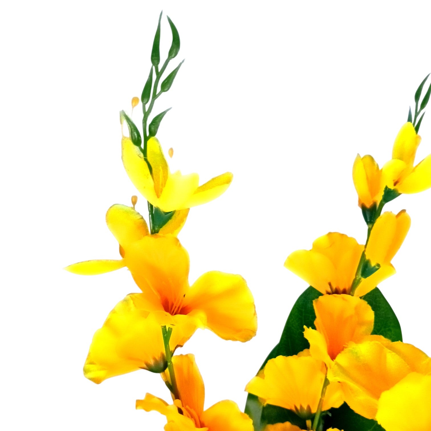 Artificial Leaf Tree with Flowers | Faux Leaf Vine Plant | Decorative Green Plant for Home Balcony Living Room Office Indoor | Diwali Decor & Gifting - 45 Inch - Apkamart #Color_Yellow