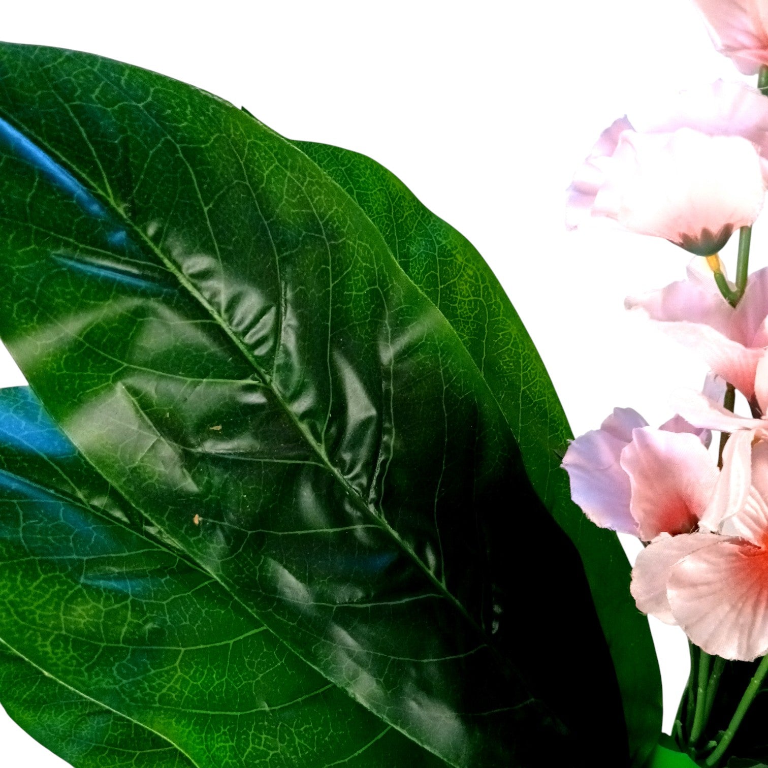 Artificial Leaf Tree with Flowers | Faux Leaf Vine Plant | Decorative Green Plant for Home Balcony Living Room Office Indoor | Diwali Decor & Gifting - 45 Inch - Apkamart #Color_Pink