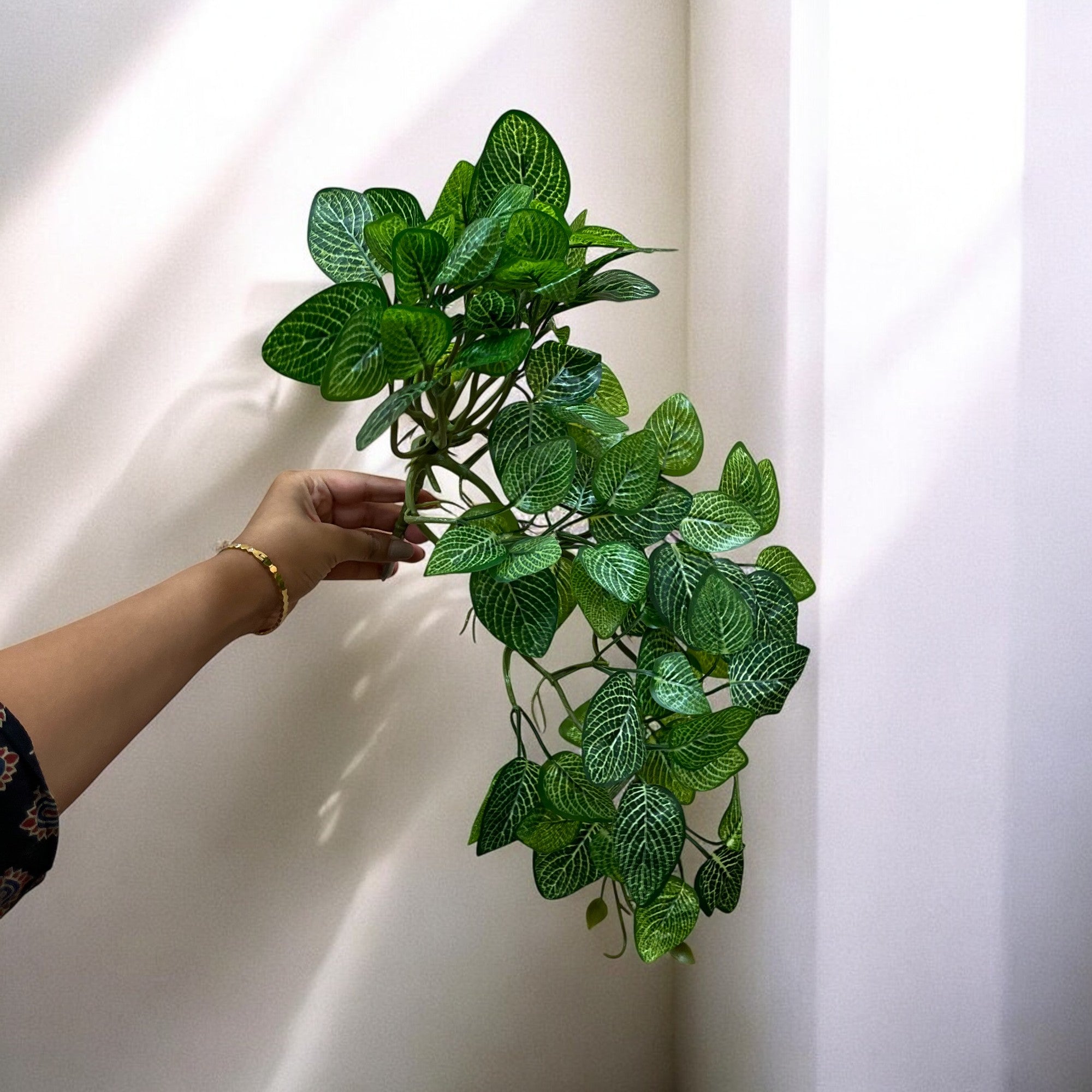 Artificial Plant With Pot |Bonsai Money Plant - for Home Decor, Living Room, Side Table - 12 Inch - Apkamart #Style_Design 1