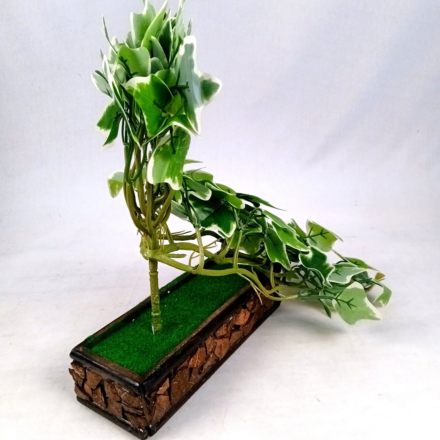 Artificial Plant With Pot | Artificial Bonsai Money Plant - for Home Decor Living Room Side Table Centerpiece - 16 Inch - Apkamart #Style_Design 1