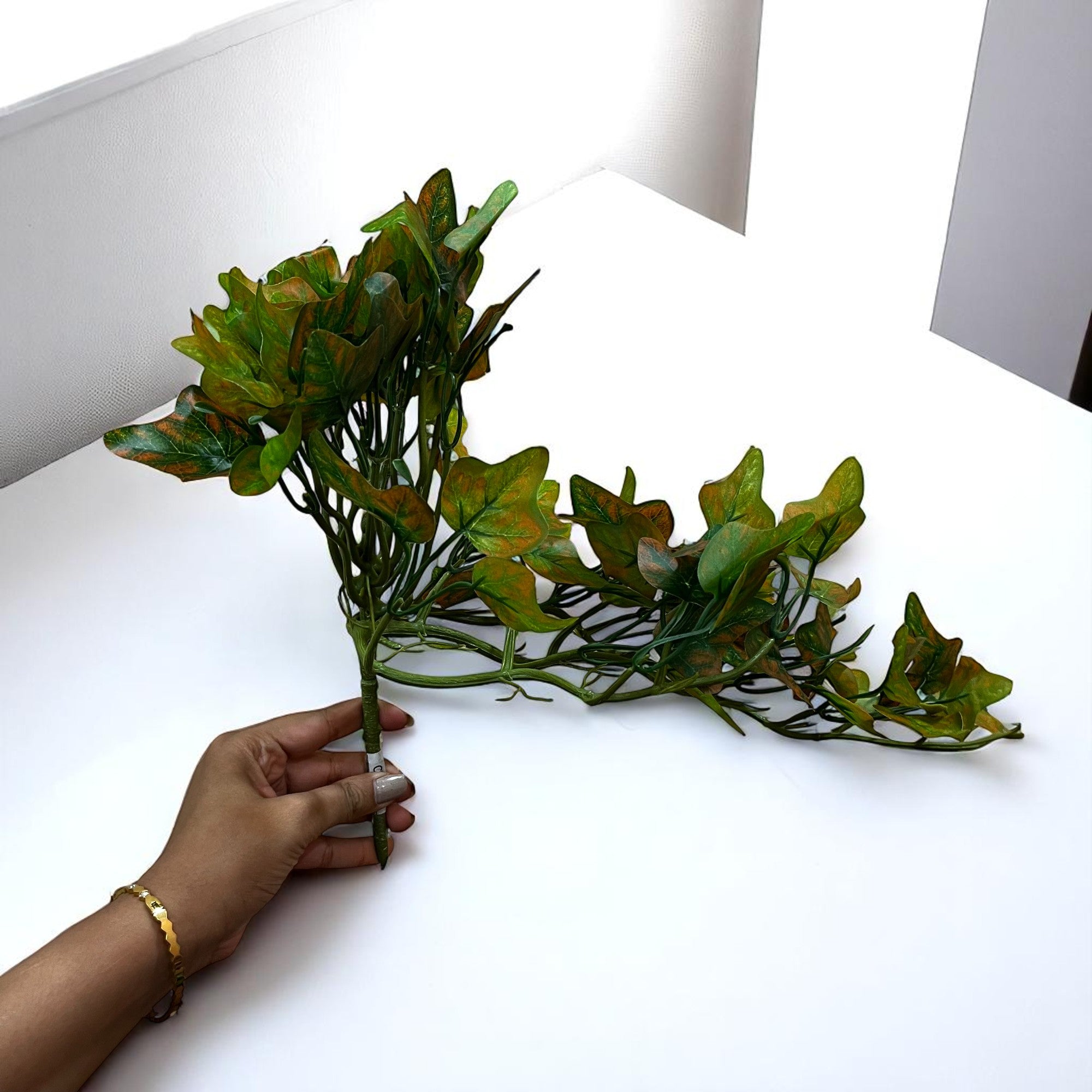 Artificial Plant With Pot |Bonsai Money Plant - for Home Decor, Living Room, Side Table - 12 Inch - Apkamart #Style_Design 2