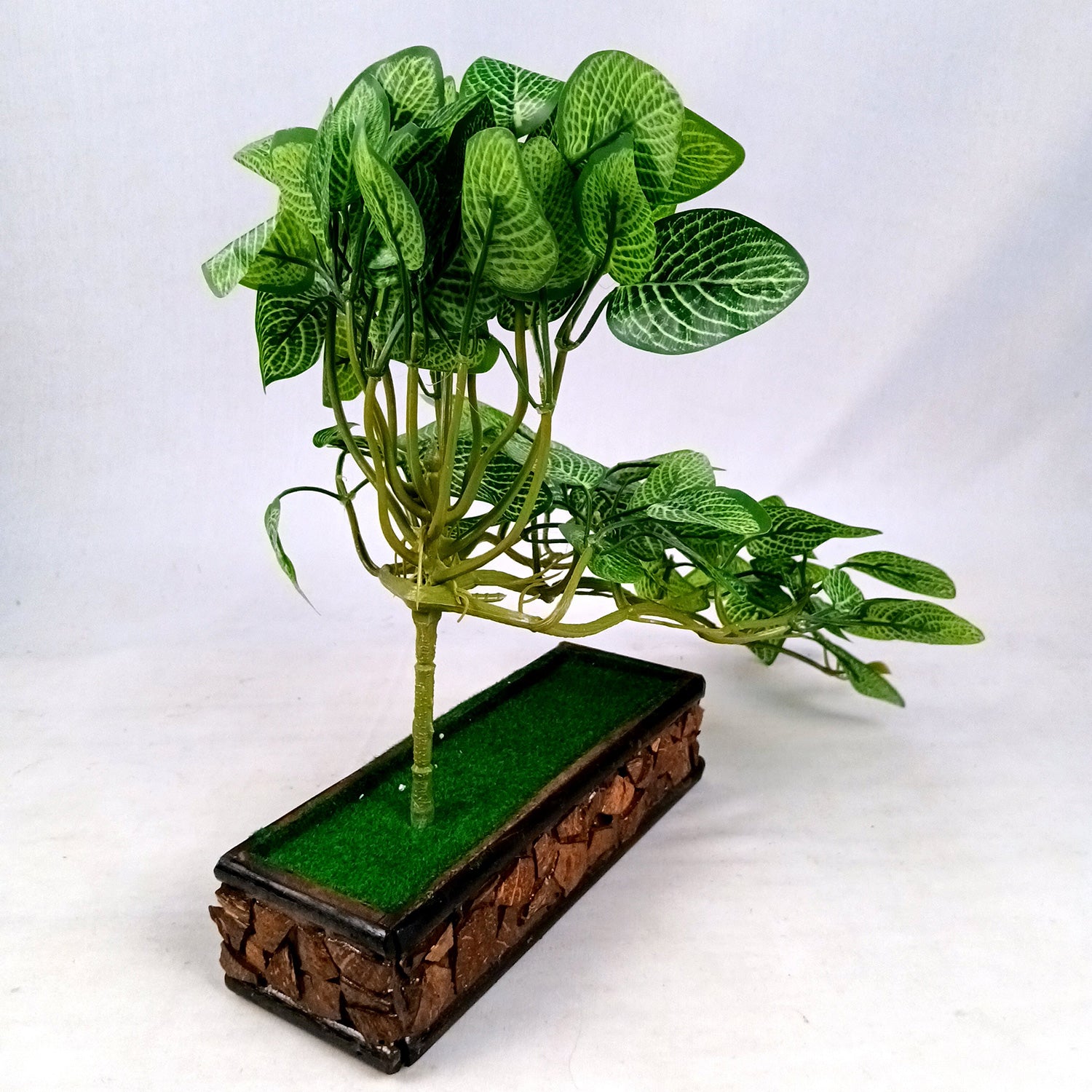 Artificial Money plant With Pot | Bonsai Artificial plant - For Vase, Pot, Home, Bedroom, Balcony, Office Corner, Living Room - 15 Inch - Apkamart #Style_Design 1