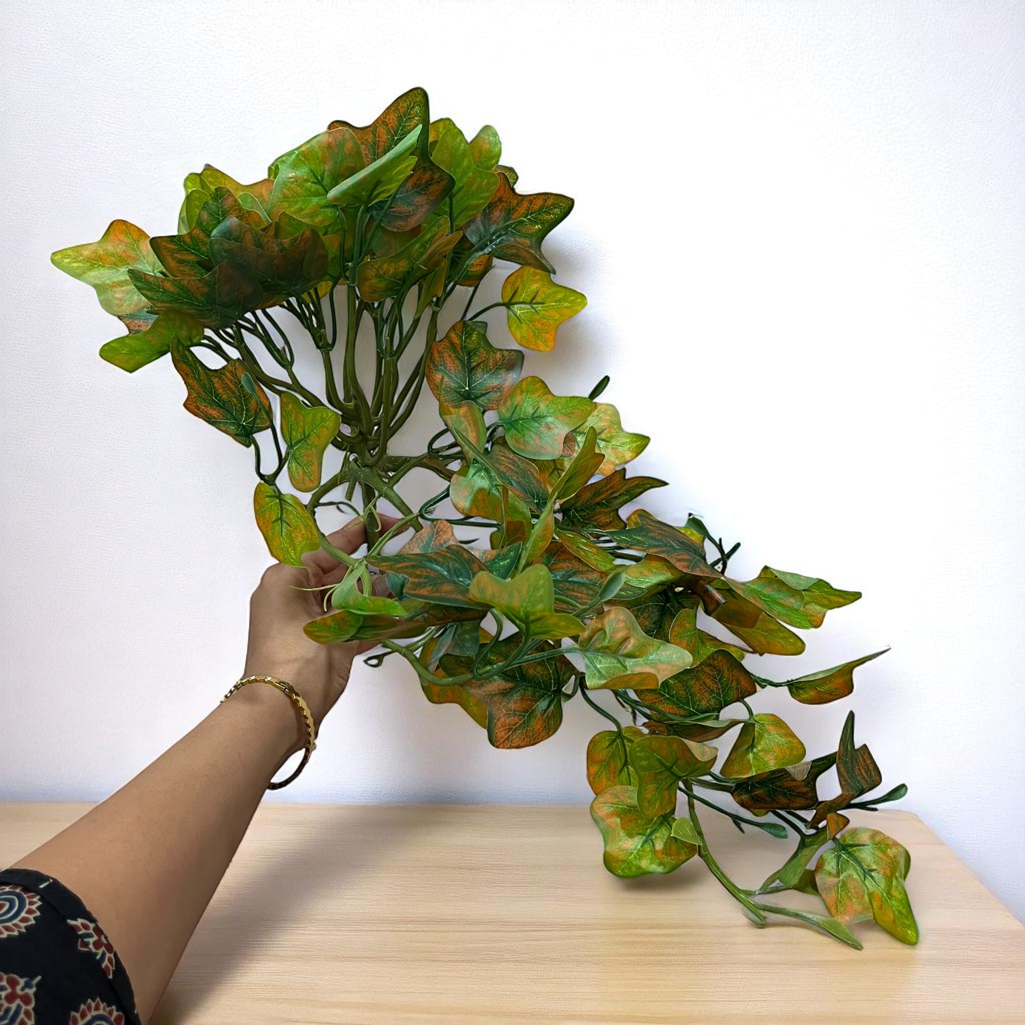 Artificial Plant With Pot |Bonsai Money Plant - for Home Decor, Living Room, Side Table - 12 Inch - Apkamart #Style_Design 2