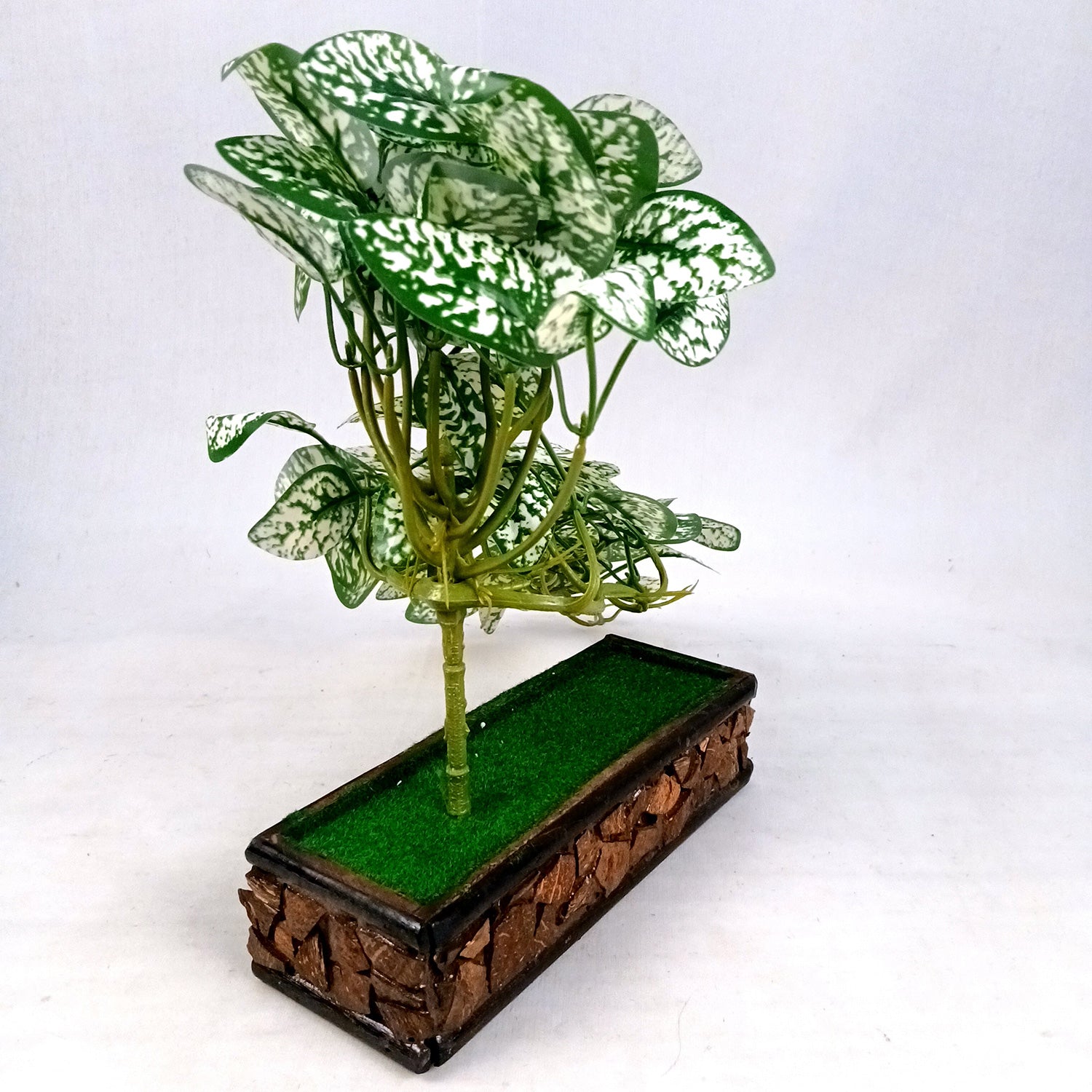 Artificial Plant With Pot | Artificial Bonsai Money Plant - for Home Decor Living Room Side Table Centerpiece - 16 Inch - Apkamart #Style_Design 2