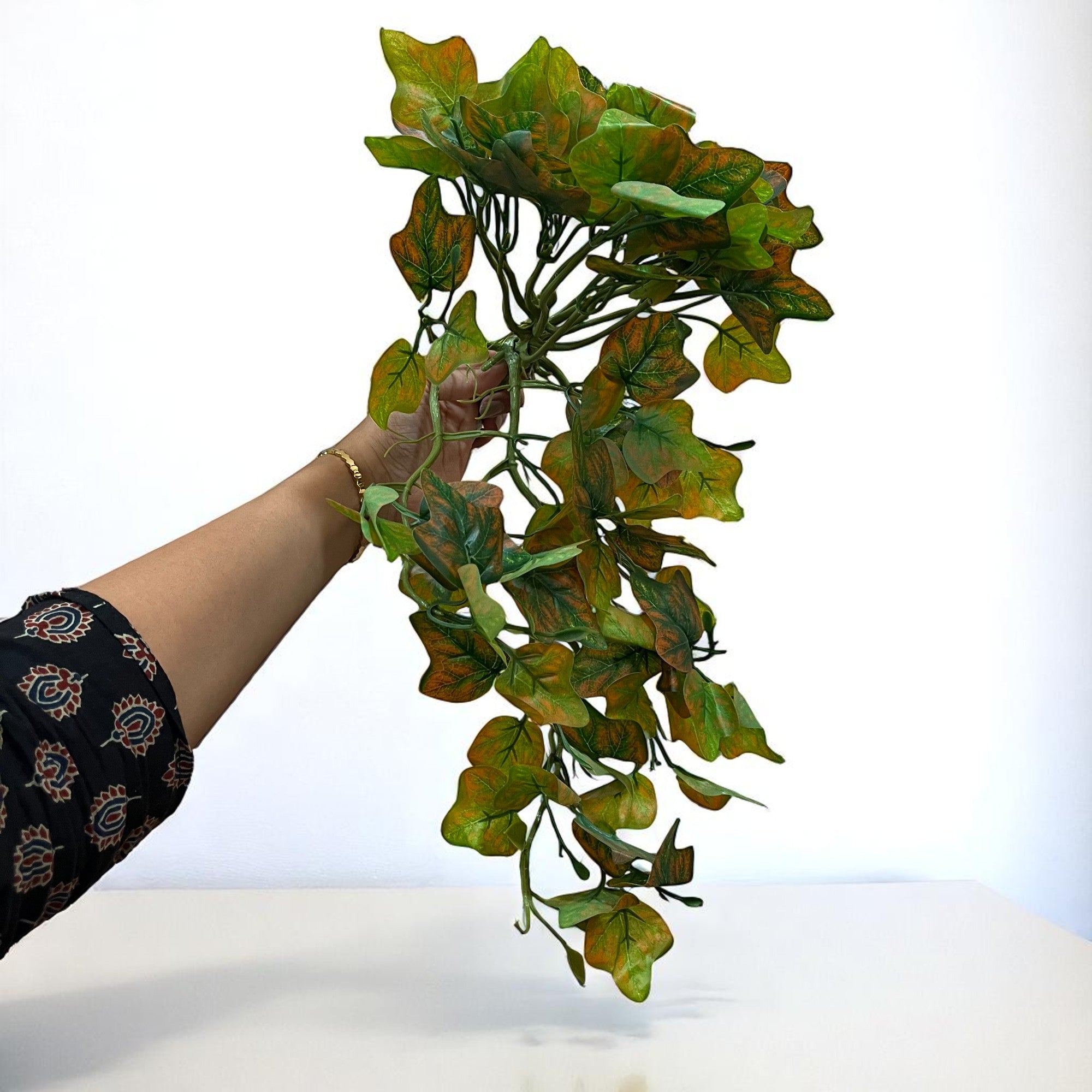 Artificial Plant With Pot |Bonsai Money Plant - for Home Decor, Living Room, Side Table - 12 Inch - Apkamart #Style_Design 2