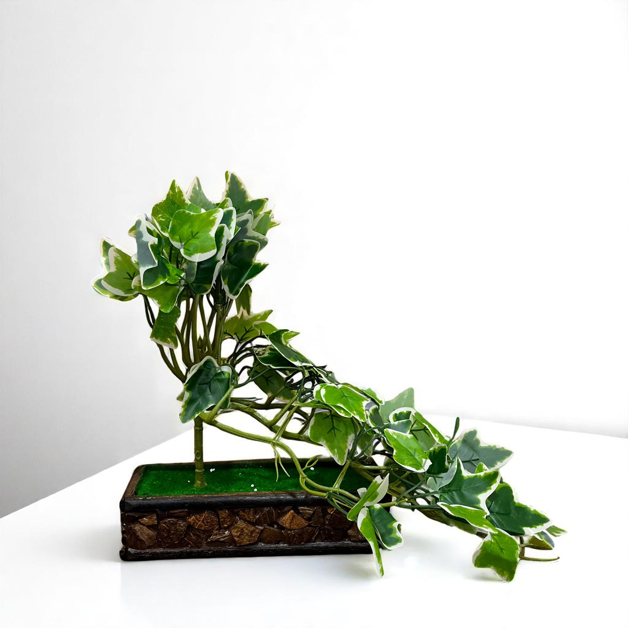 Artificial Plant With Pot | Artificial Bonsai Money Plant - for Home Decor Living Room Side Table Centerpiece - 16 Inch - Apkamart #Style_Design 1