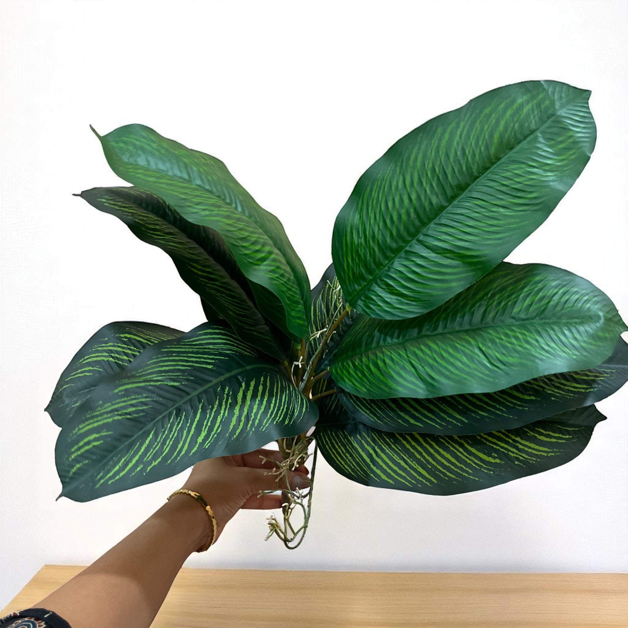 Artificial Plant With Pot | Artificial Money Bonsai Plant - For Vase, Pot, Home, Bedroom, Balcony, Office Corner, Living Room - 17 Inch - Apkamart