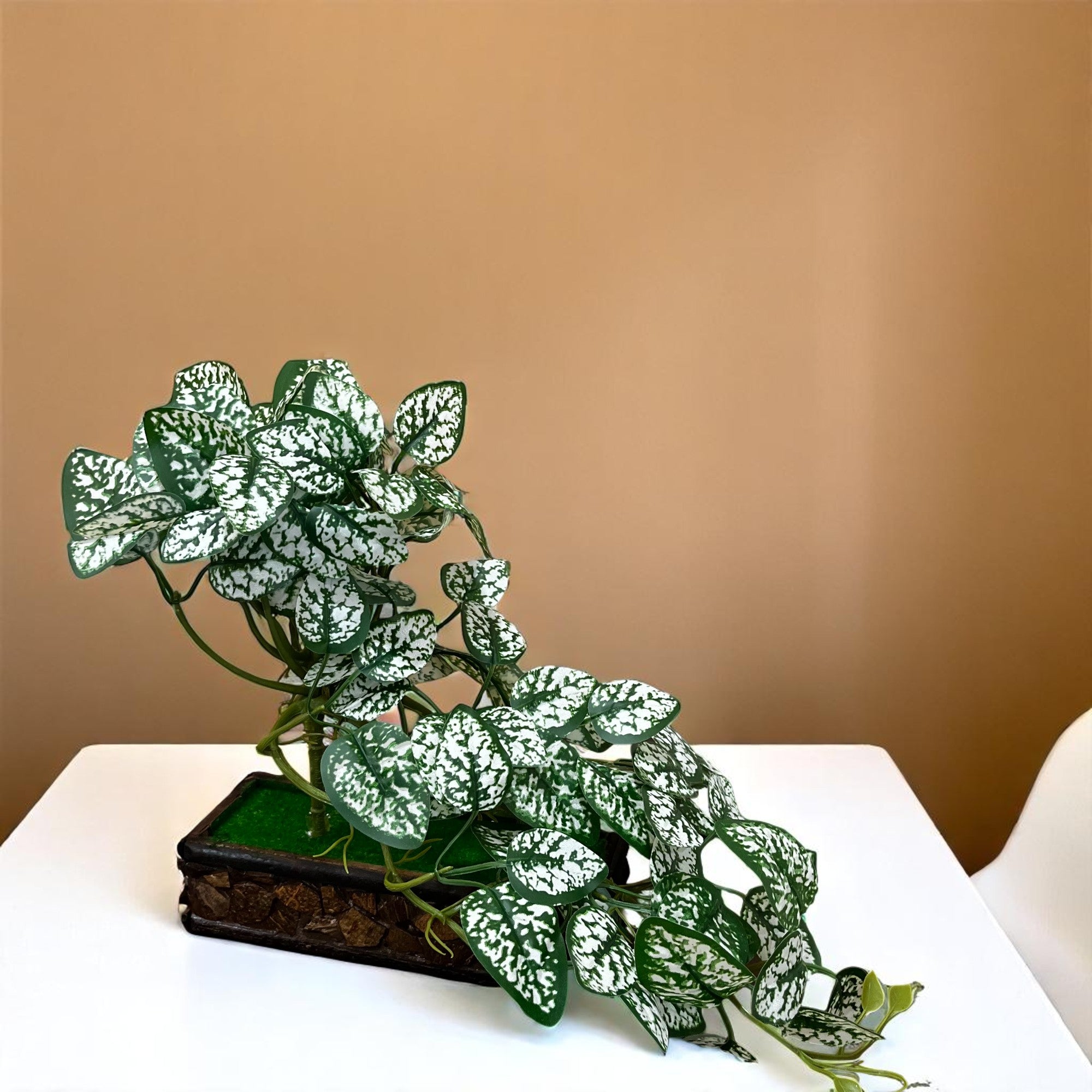 Artificial Plant With Pot | Artificial Bonsai Money Plant - for Home Decor Living Room Side Table Centerpiece - 16 Inch - Apkamart #Style_Design 2