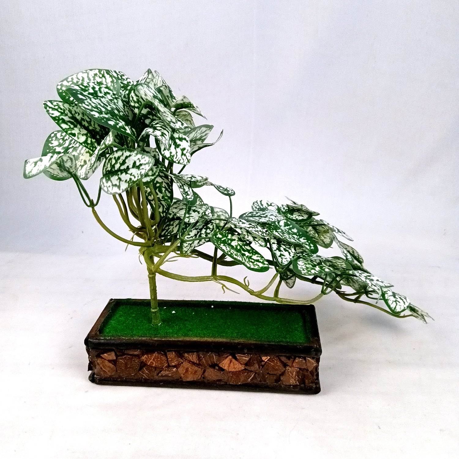 Artificial Plant With Pot | Artificial Bonsai Money Plant - for Home Decor Living Room Side Table Centerpiece - 16 Inch - Apkamart #Style_Design 2