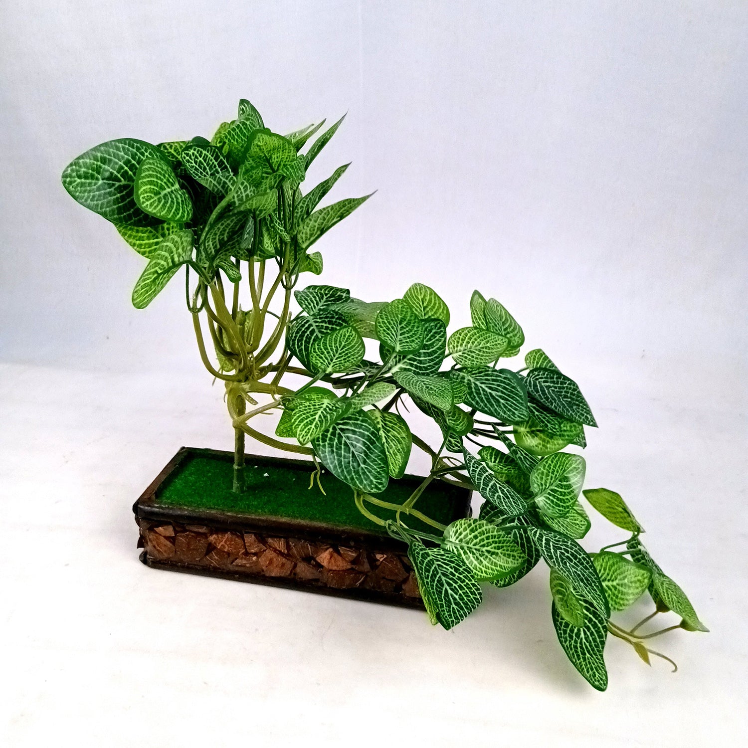 Artificial Money plant With Pot | Bonsai Artificial plant - For Vase, Pot, Home, Bedroom, Balcony, Office Corner, Living Room - 15 Inch - Apkamart #Style_Design 1