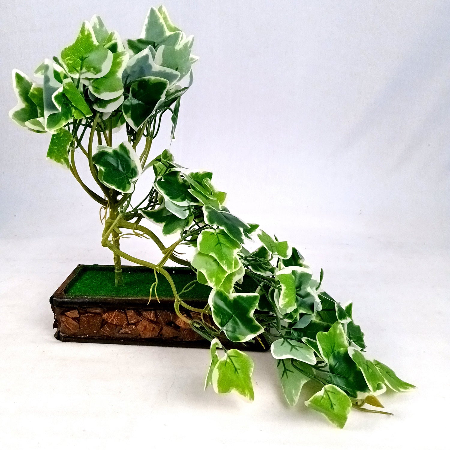 Artificial Plant With Pot | Artificial Bonsai Money Plant - for Home Decor Living Room Side Table Centerpiece - 16 Inch - Apkamart #Style_Design 1