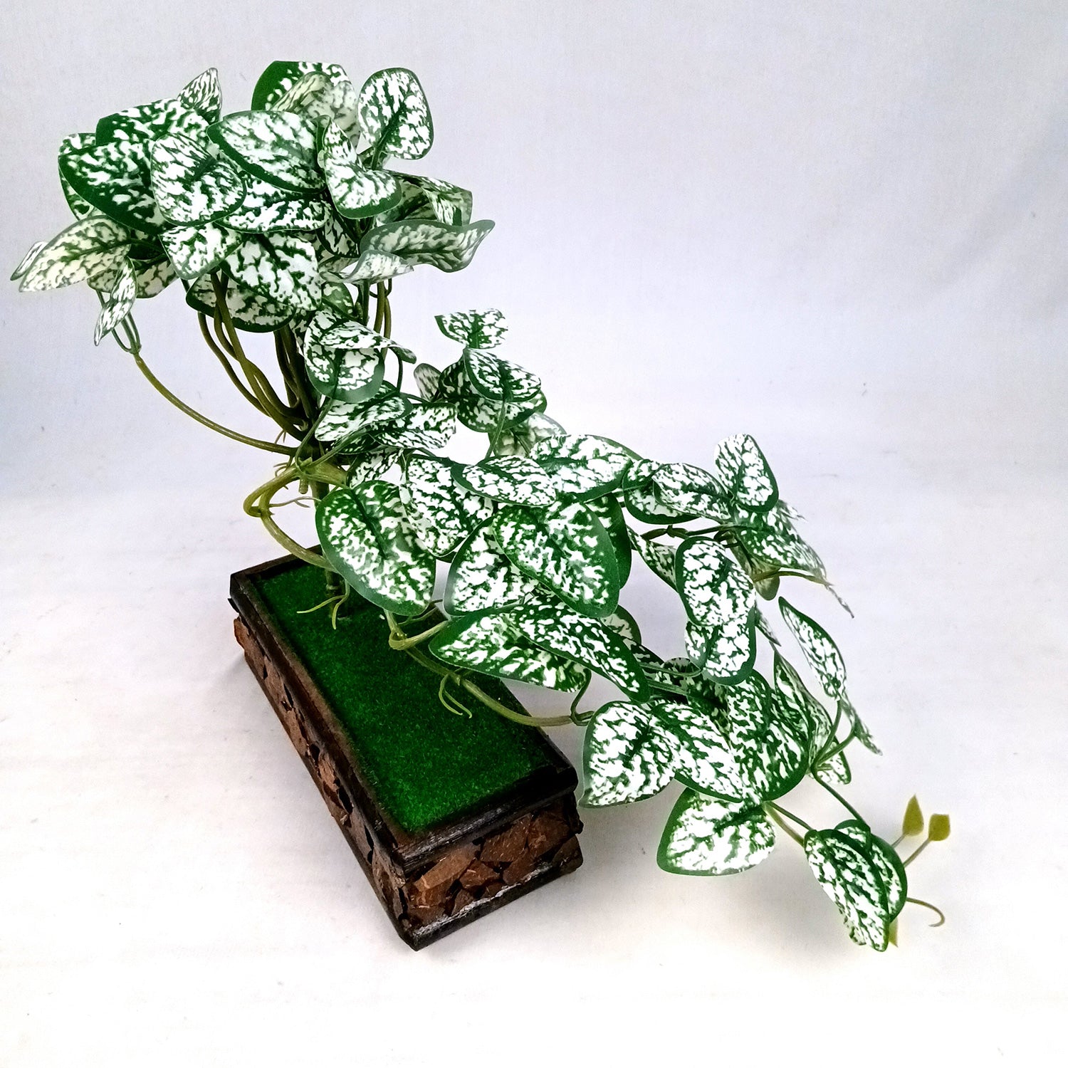 Artificial Plant With Pot | Artificial Bonsai Money Plant - for Home Decor Living Room Side Table Centerpiece - 16 Inch - Apkamart #Style_Design 2