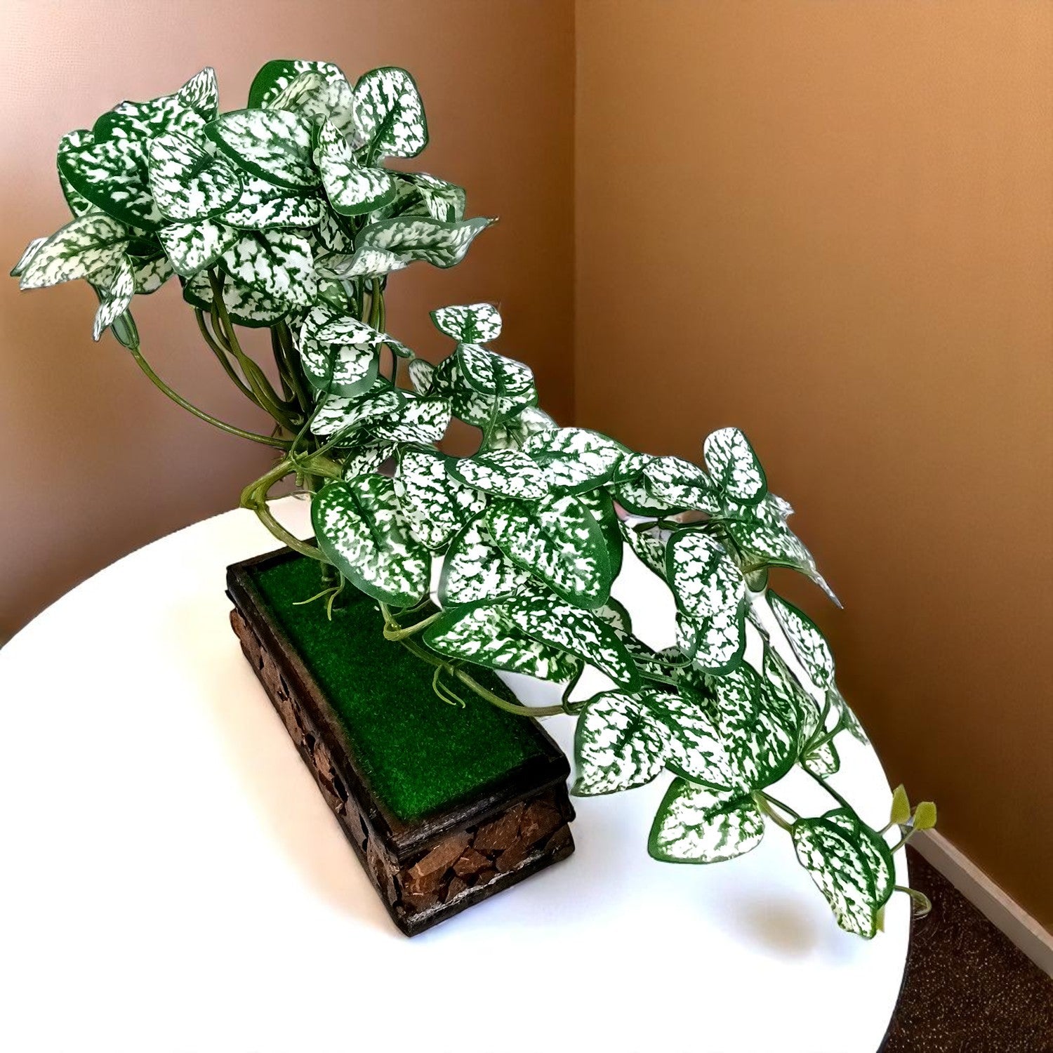 Artificial Plant With Pot | Artificial Bonsai Money Plant - for Home Decor Living Room Side Table Centerpiece - 16 Inch - Apkamart #Style_Design 2