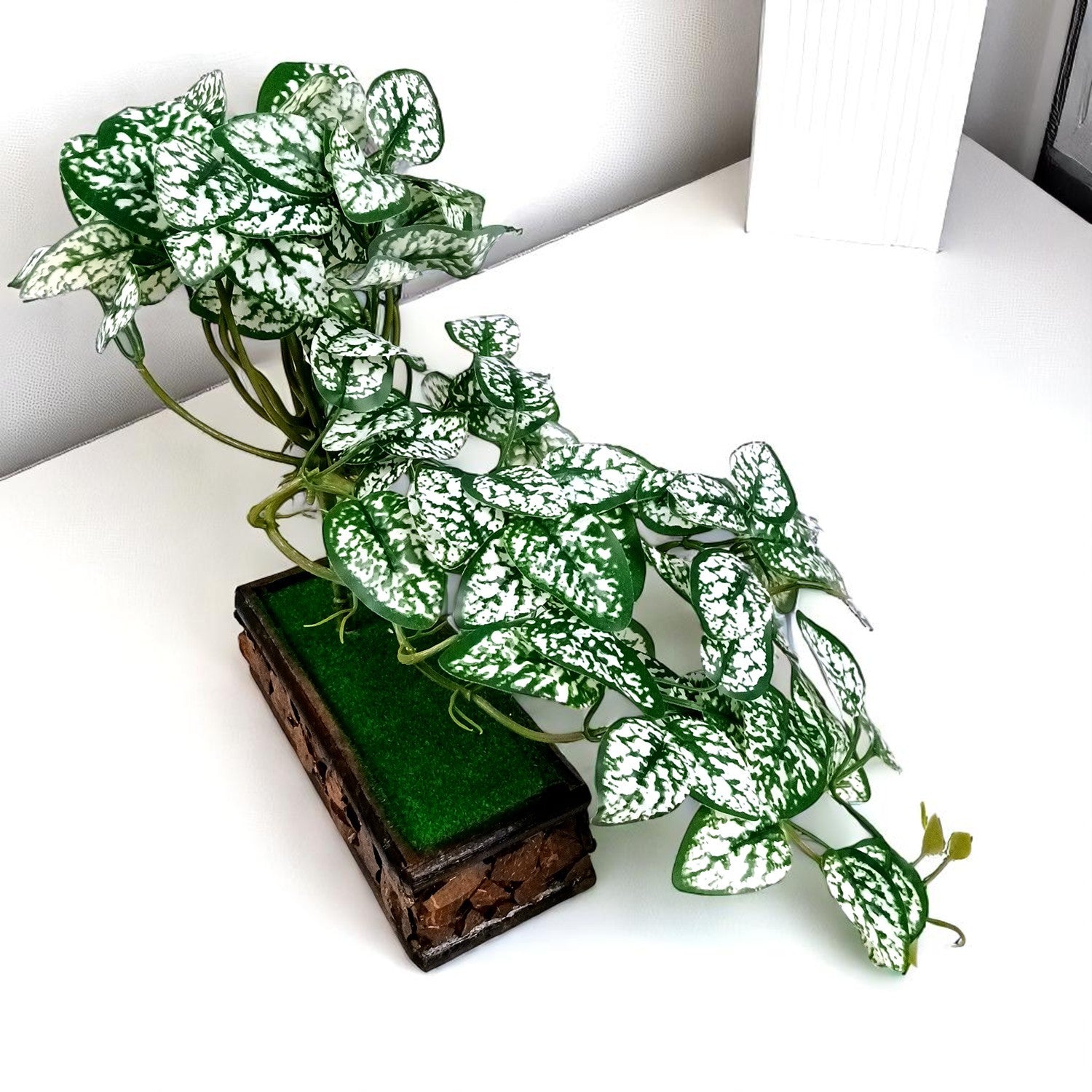 Artificial Plant With Pot | Artificial Bonsai Money Plant - for Home Decor Living Room Side Table Centerpiece - 16 Inch - Apkamart #Style_Design 2