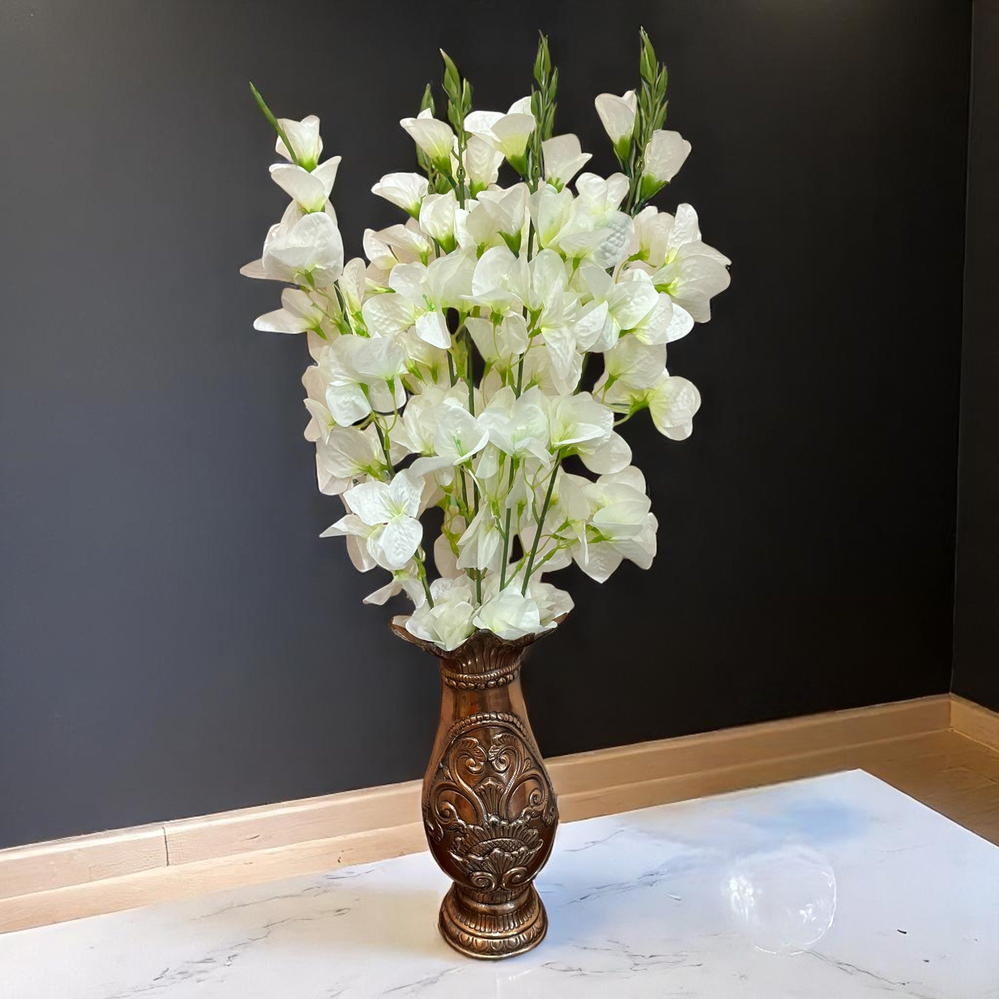 Artificial Flower Orchids Bouquets | Faux Flowers Bunch - for Table Vase, Home Decor, Living Room, Side Table Centerpiece - 26 Inch - Apkamart #Style_Design 2