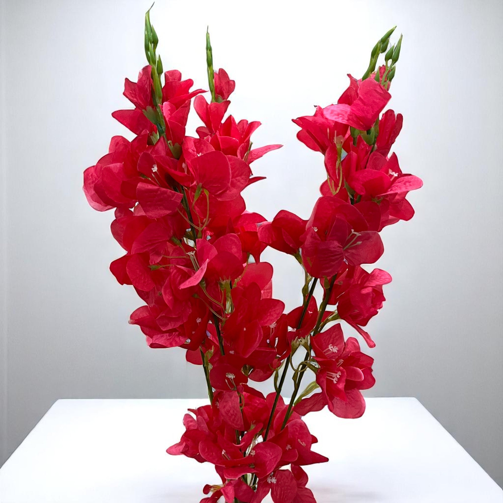 Artificial Flower Bouquet | Fake Orchids Flowers Bunch - For Vase, Pot, Home, Bedroom, Balcony, Office Corner - 26 Inch - Apkamart #Colour_Pink