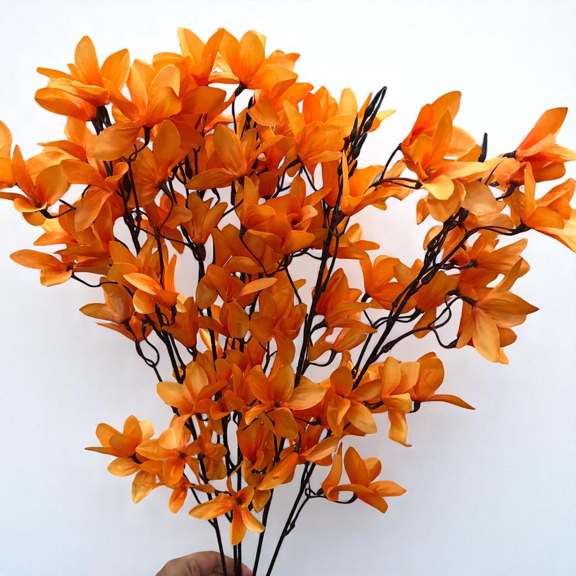 Artificial Flowers | Faux Flowers Bunch - for Home Decor, Living Room, Side Table, Centerpiece - 29 Inch - Apkamart #Colour_Orange