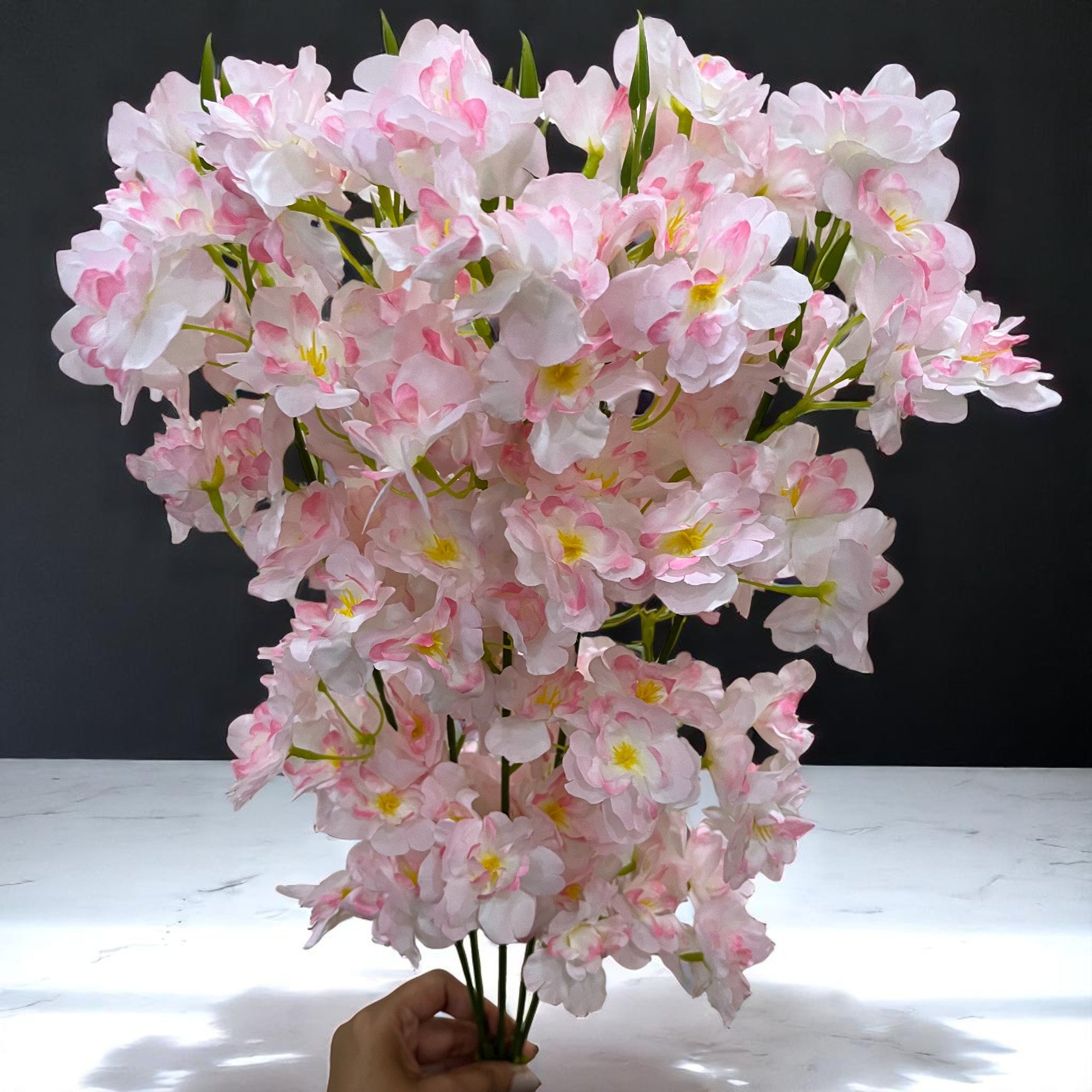 Artificial Flower Orchids Bouquets | Faux Flowers Bunch - for Table Vase, Home Decor, Living Room, Side Table Centerpiece - 26 Inch - Apkamart #Style_Design 3