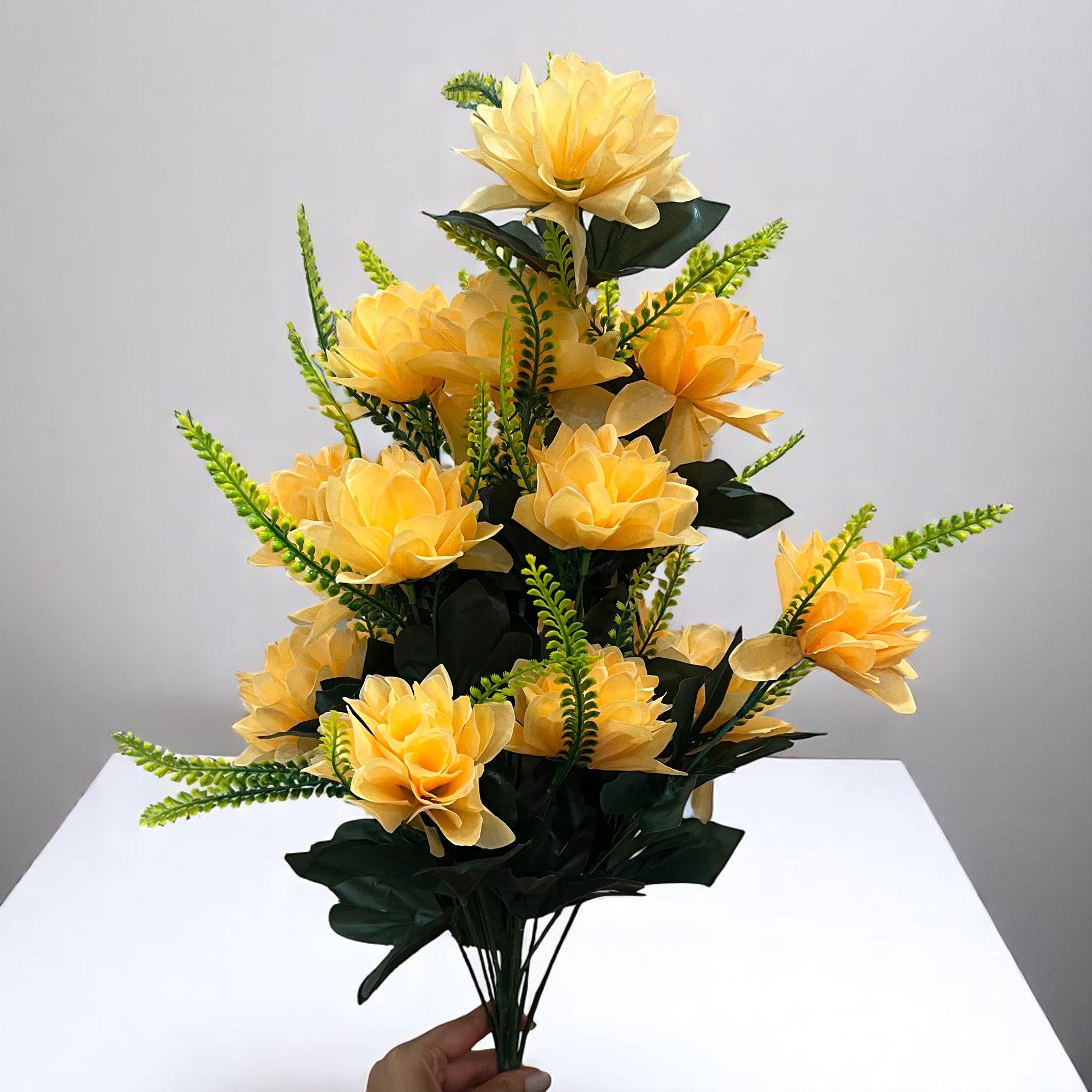 Artificial Plant Flowers Bunches for Vase Pot | Faux Flowers Stick - for Home Decor Living Room Side Table Centerpiece - 27 Inch - Apkamart #Colour_Orange