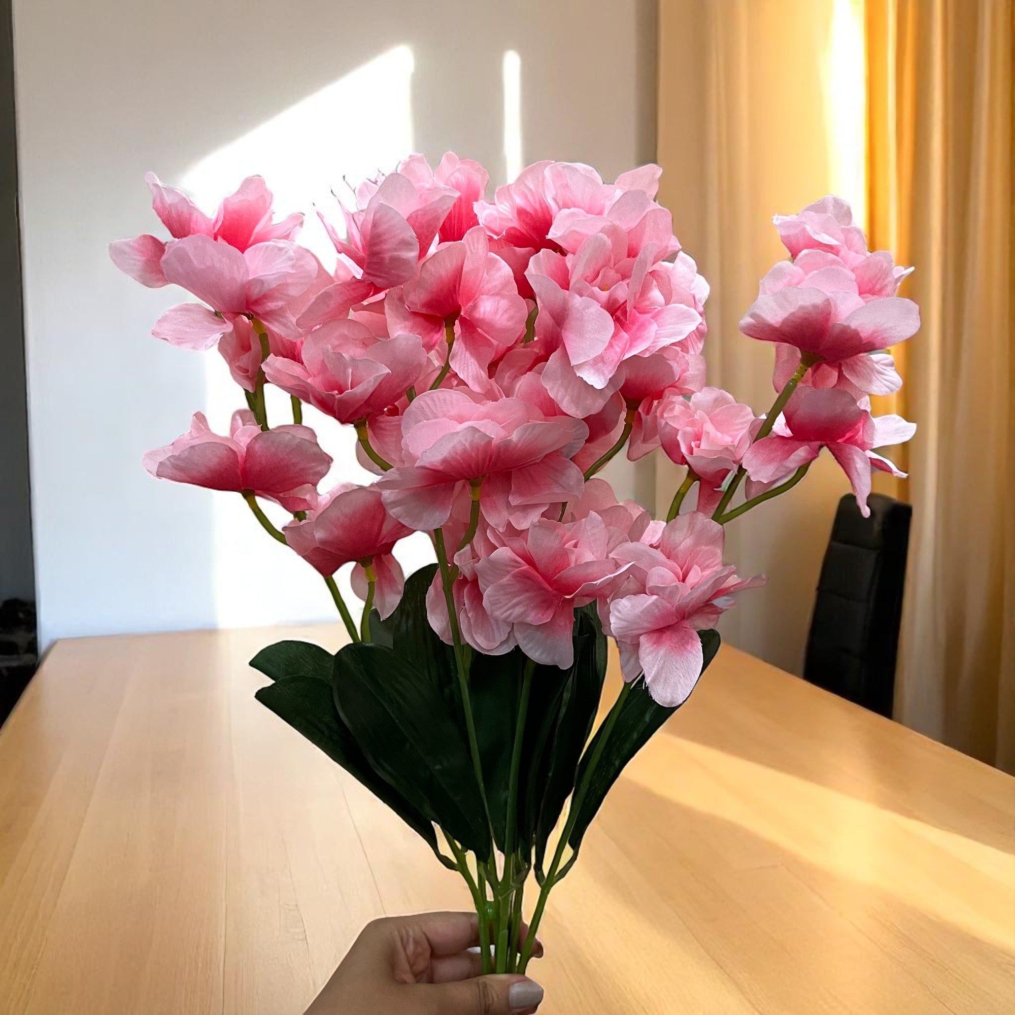 Artificial Orchids Flower Bouquets | Fake Flowers Bunch - For Vase, Pot, Home, Bedroom, Balcony, Office Corner, Living Room - 22 Inch - Apkamart #Colour_Multicolor