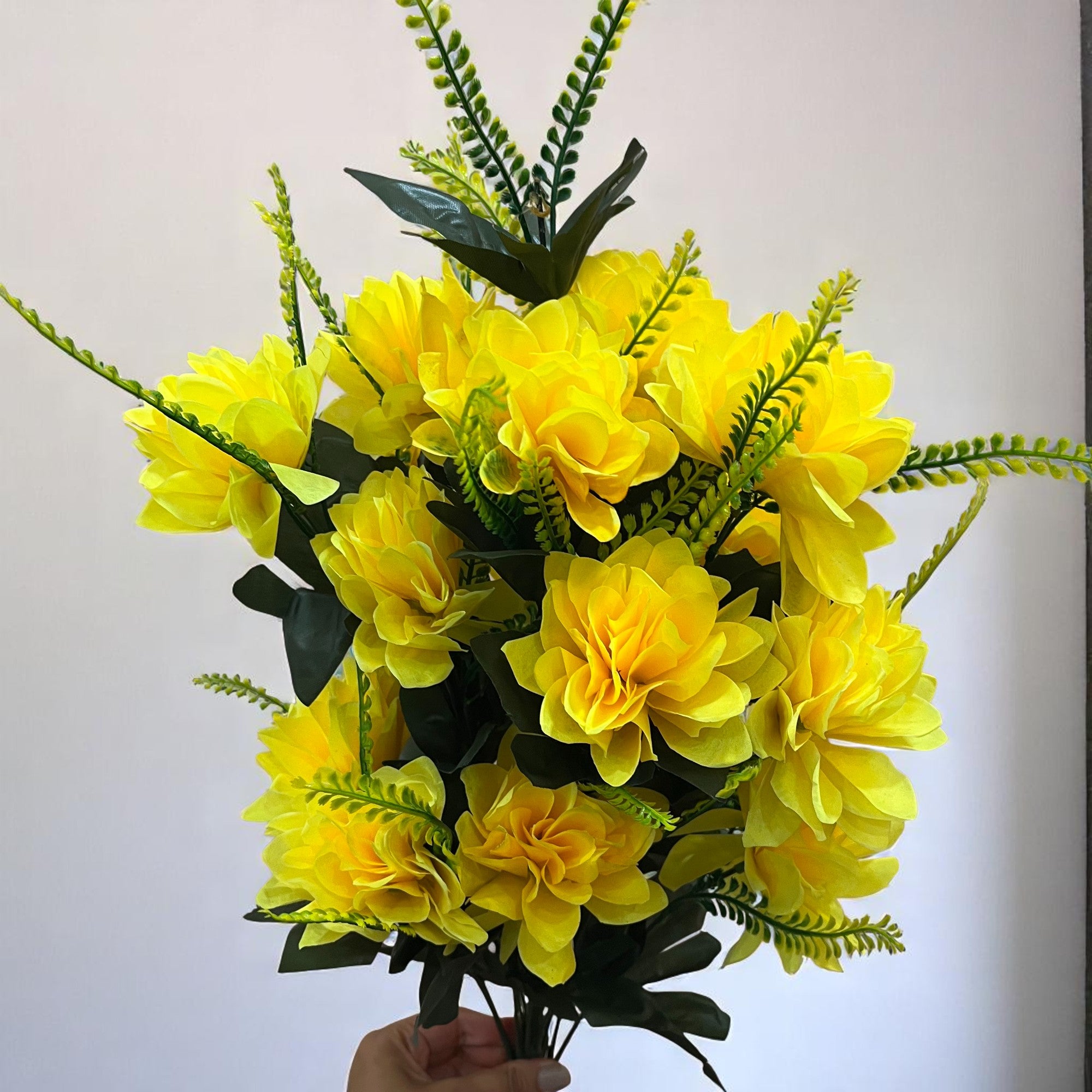 Artificial Flowers Bunches for Vase Pot | Faux Flowers Sticks - for Home Decor Living Room Side Table Centerpiece - 27 Inch - Apkamart #Colour_Yellow