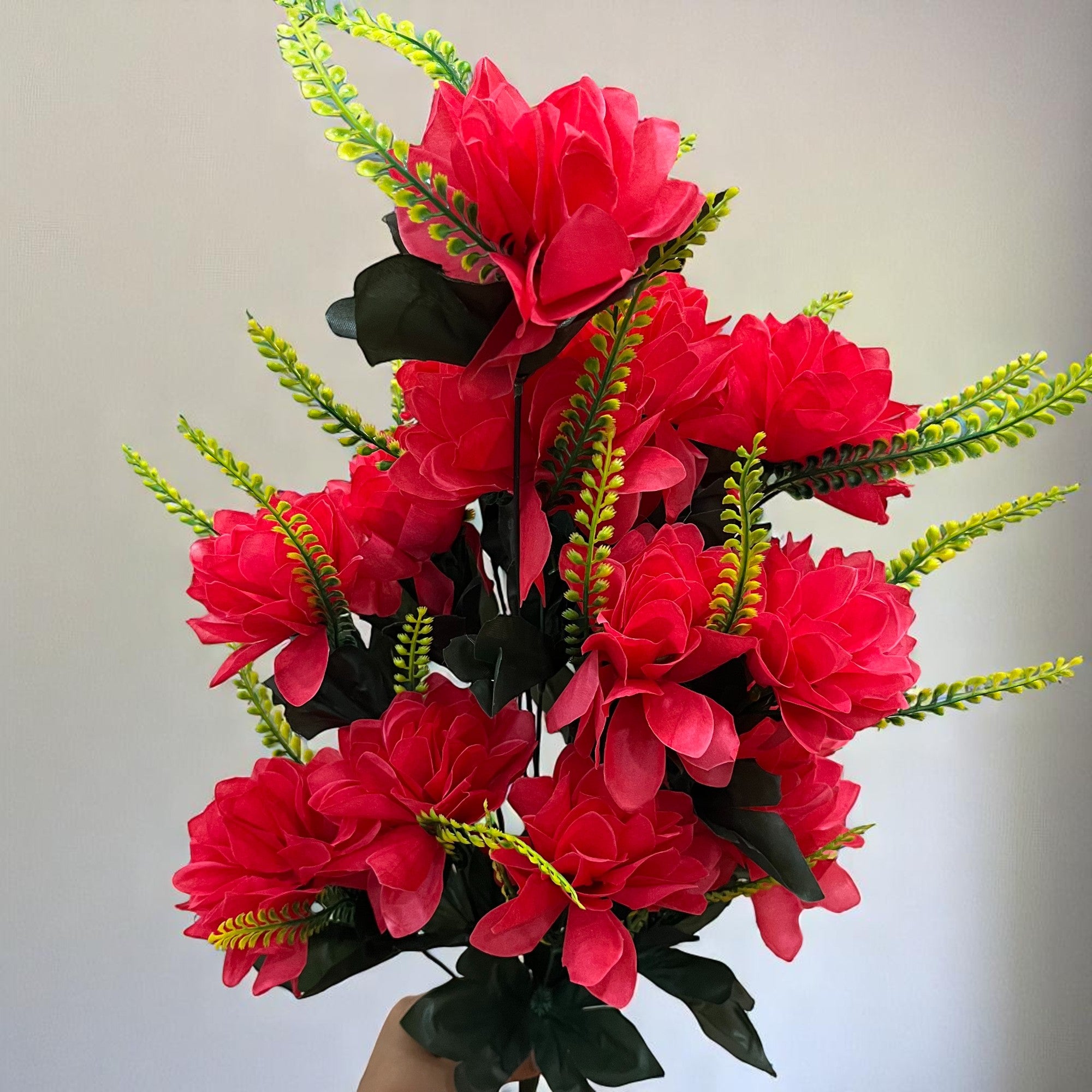 Artificial Flowers Bunches for Vase Pot | Faux Flowers Sticks - for Home Decor Living Room Side Table Centerpiece - 27 Inch - Apkamart #Colour_Pink