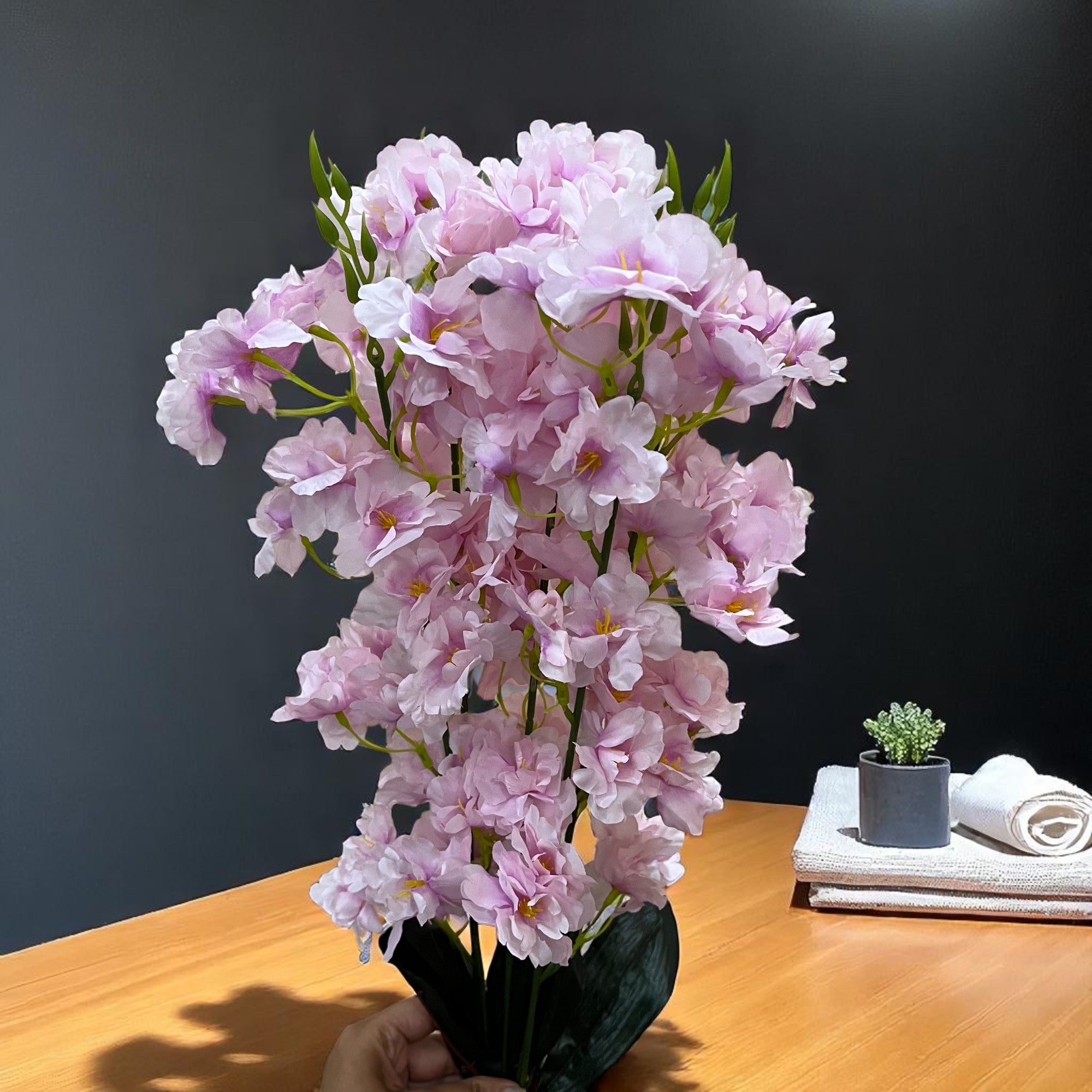 Artificial Flower Orchids Bouquets | Faux Flowers Bunch - for Table Vase, Home Decor, Living Room, Side Table Centerpiece - 26 Inch - Apkamart #Style_Design 1