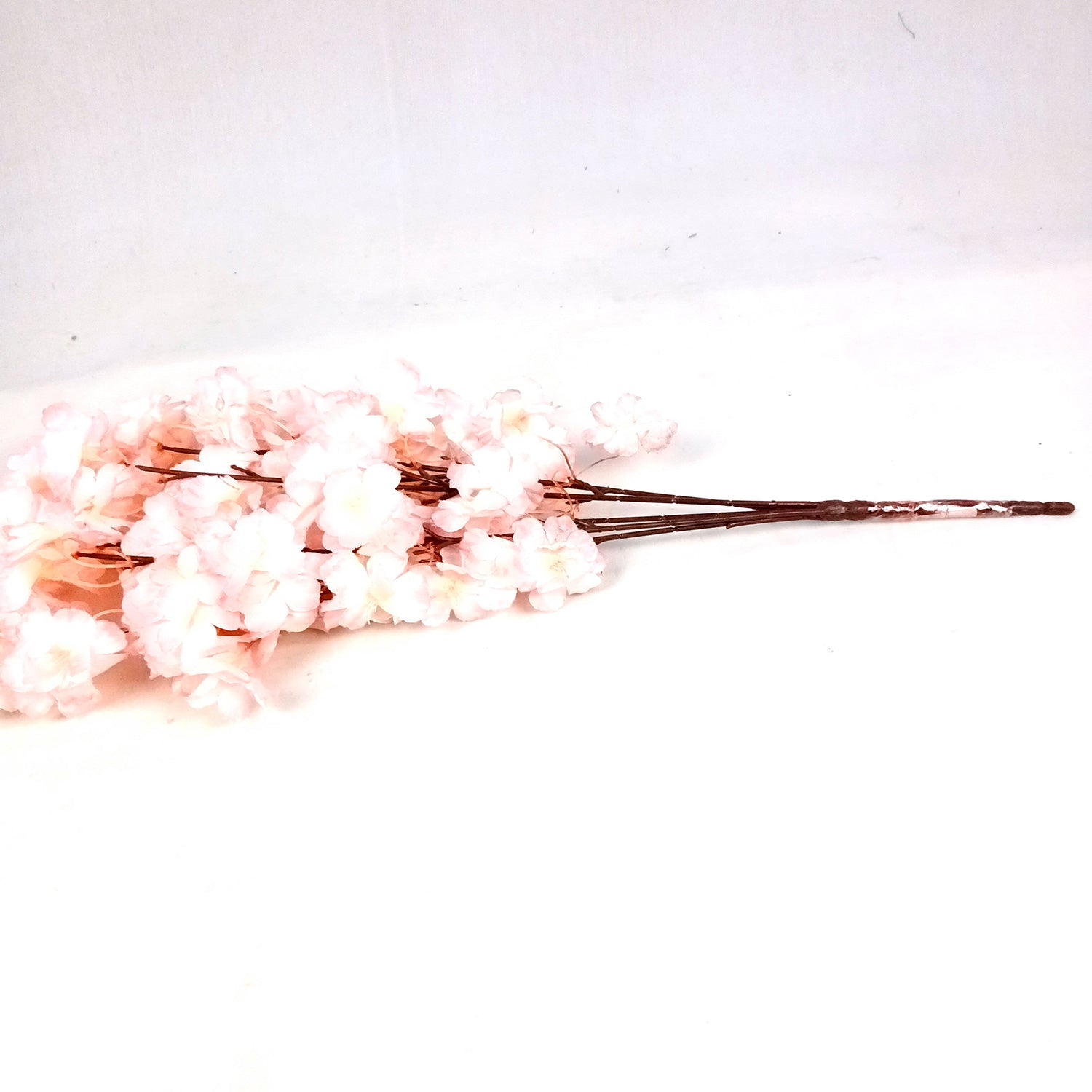 Artificial Flower Cherry Blossom Bouquets | Faux Flowers Bunch - for Table Vase, Pot, Home Decor, Living Room, Side Table Centerpiece - 21 Inch - Apkamart #Style_Design 2