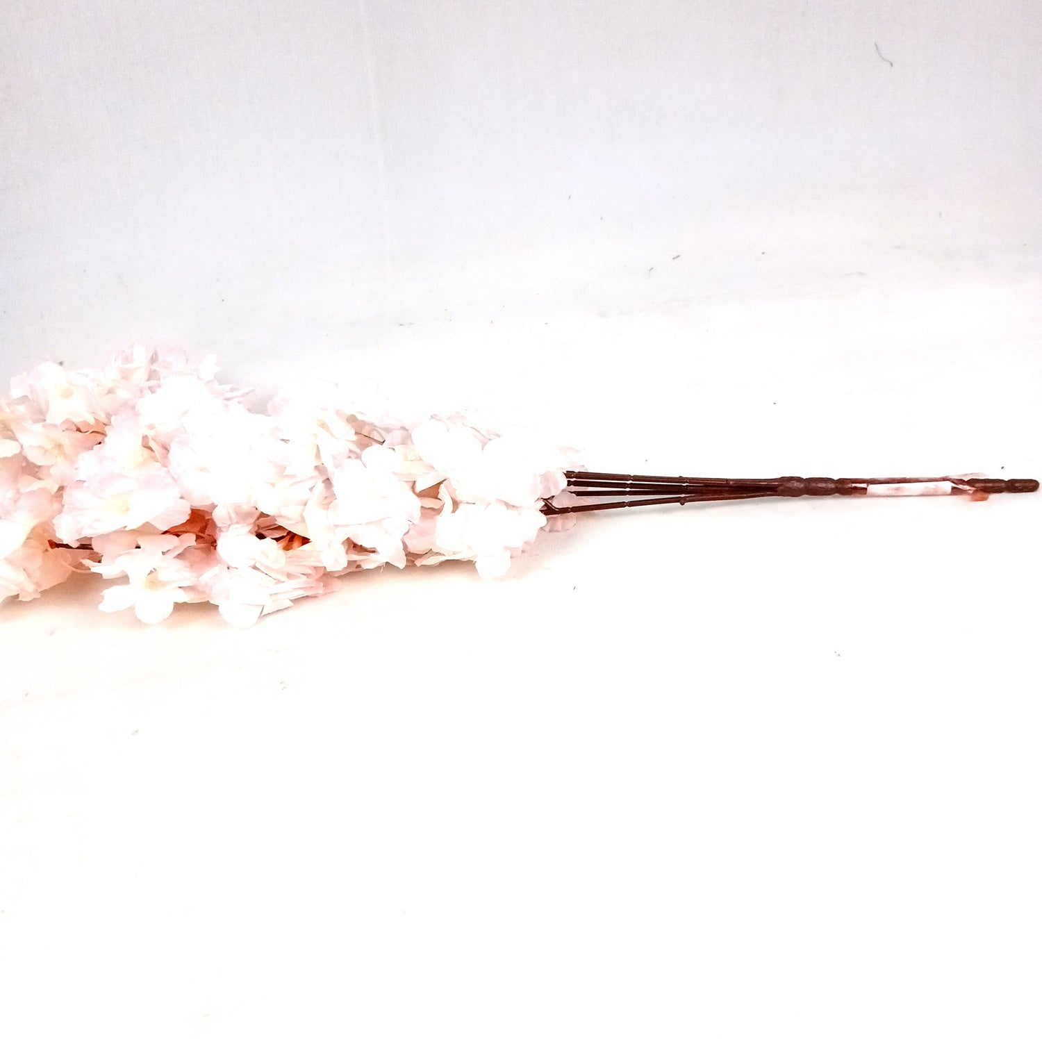 Artificial Flower Cherry Blossom Bouquets | Faux Flowers Bunch - for Table Vase, Pot, Home Decor, Living Room, Side Table Centerpiece - 21 Inch - Apkamart #Style_Design 1