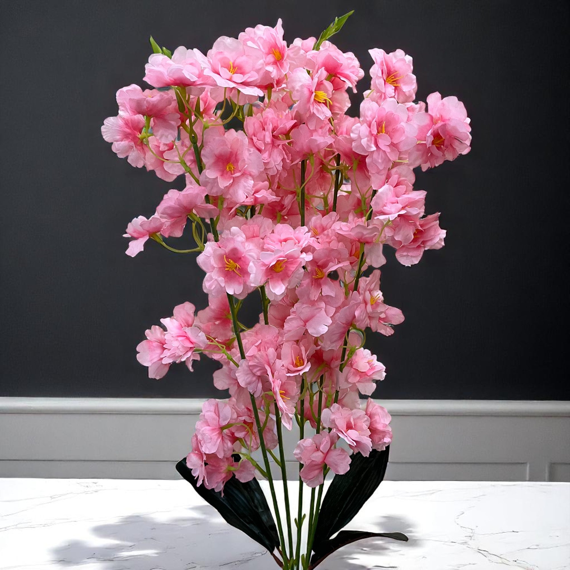 Artificial Flower Orchids Bouquets | Faux Flowers Bunch - for Table Vase, Pot, Home Decor, Living Room, Side Table Centerpiece - 26 Inch - Apkamart #Colour_Pink