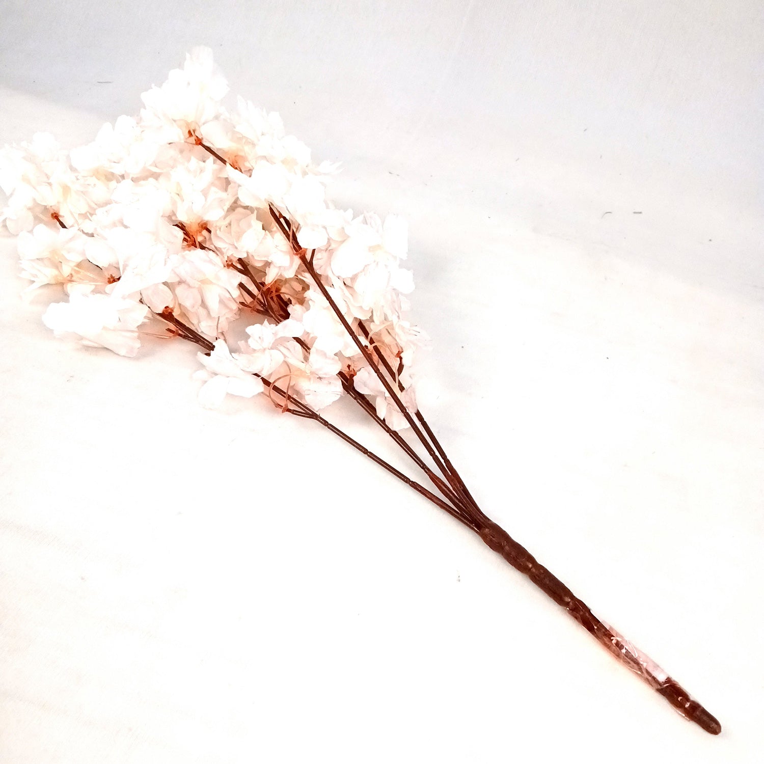 Artificial Flower Bouquets - Cherry Blossom | Faux Flowers Sticks / Bunch - for Table Vase, Home Decor, Living Room, Side Table Centerpiece - 21 Inch - Apkamart #Style_Design 1