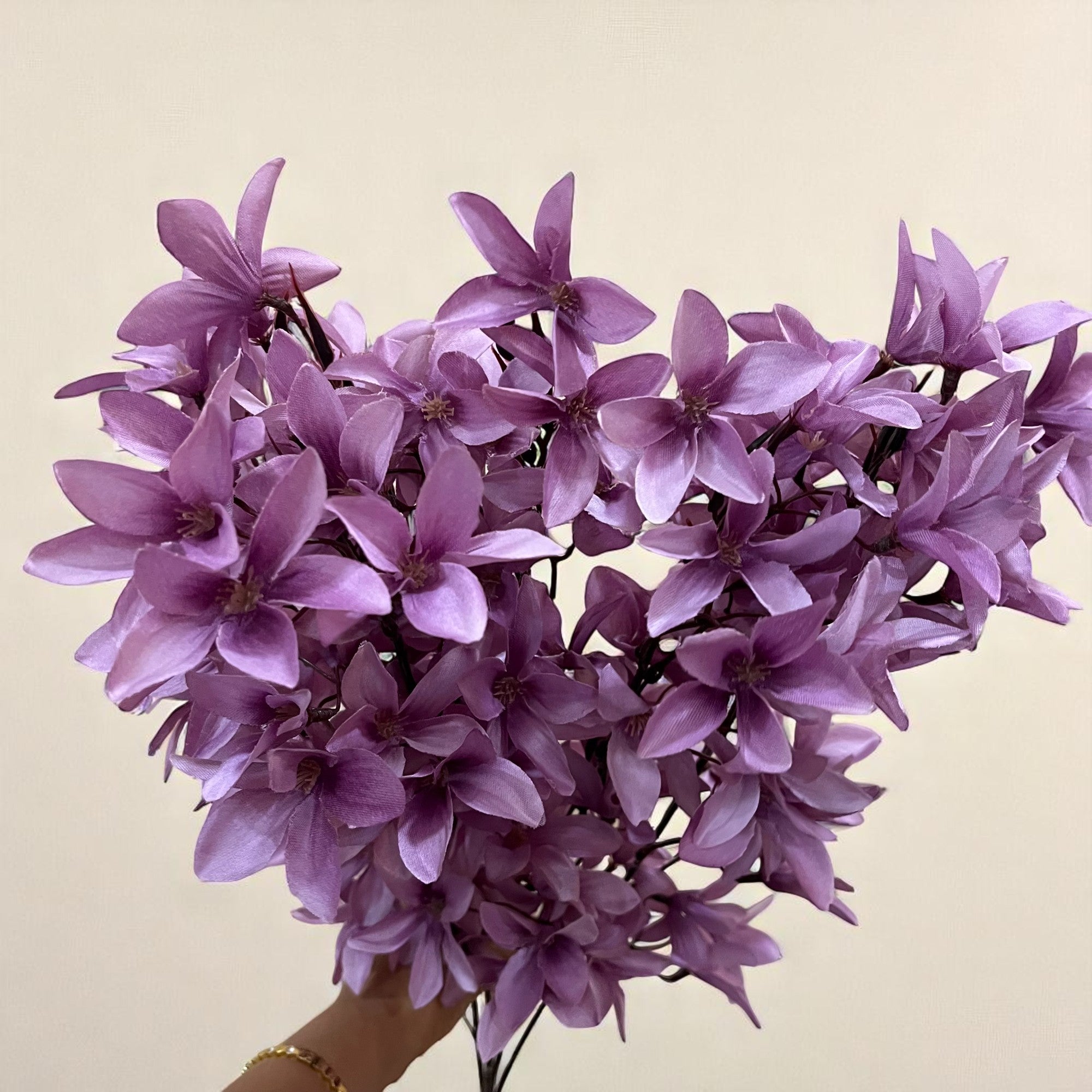 Artificial Flowers | Faux Flowers Bunch - for Home Decor, Living Room, Side Table, Centerpiece - 29 Inch - Apkamart #Colour_Purple