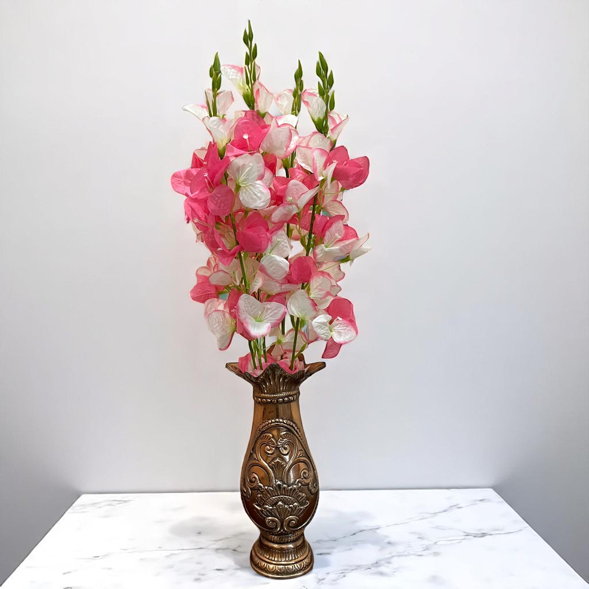 Artificial Flower Bouquet | Fake Orchids Flowers Bunch - For Vase, Pot, Home, Bedroom, Balcony, Office Corner - 26 Inch - Apkamart #Colour_Multicolor