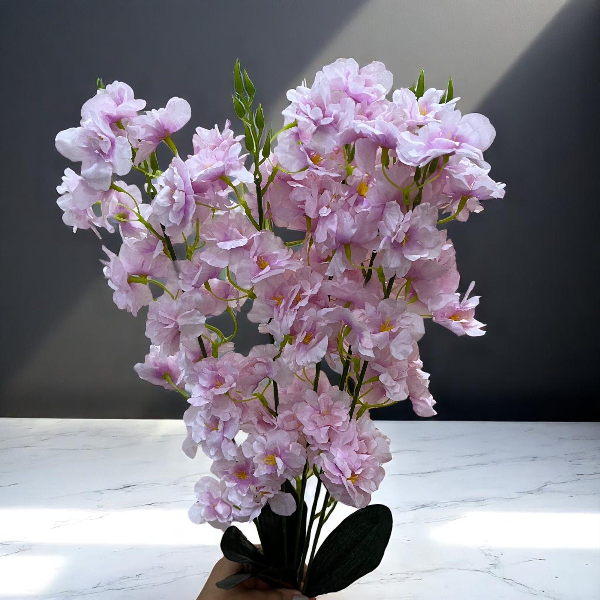 Artificial Flower Orchids Bouquets | Faux Flowers Bunch - for Table Vase, Home Decor, Living Room, Side Table Centerpiece - 26 Inch - Apkamart #Style_Design 1