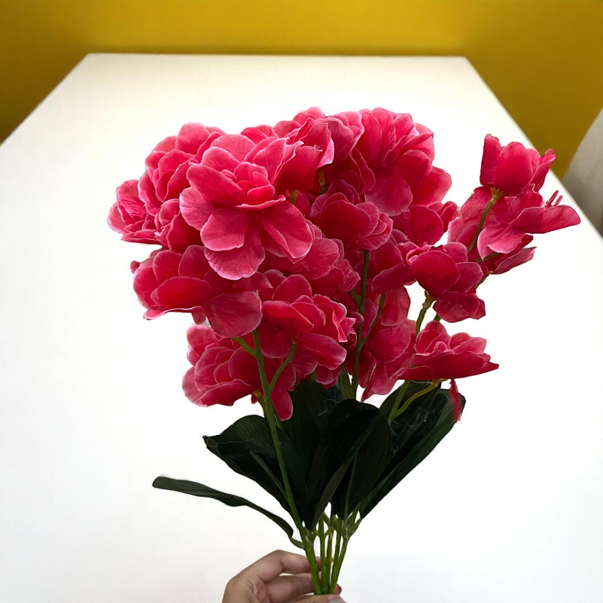 Artificial Orchids Flower Bouquets | Fake Flowers Bunch - For Vase, Pot, Home, Bedroom, Balcony, Office Corner, Living Room - 22 Inch - Apkamart #Colour_Pink