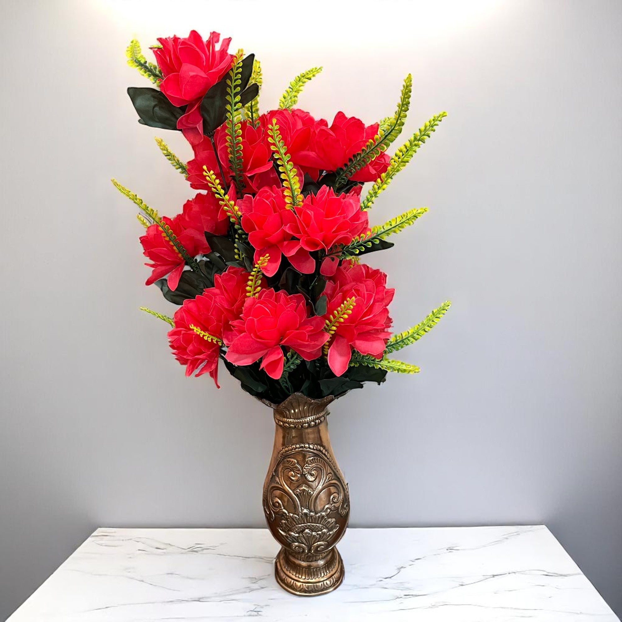 Artificial Flowers Bunches for Vase Pot | Faux Flowers Sticks - for Home Decor Living Room Side Table Centerpiece - 27 Inch - Apkamart #Colour_Pink