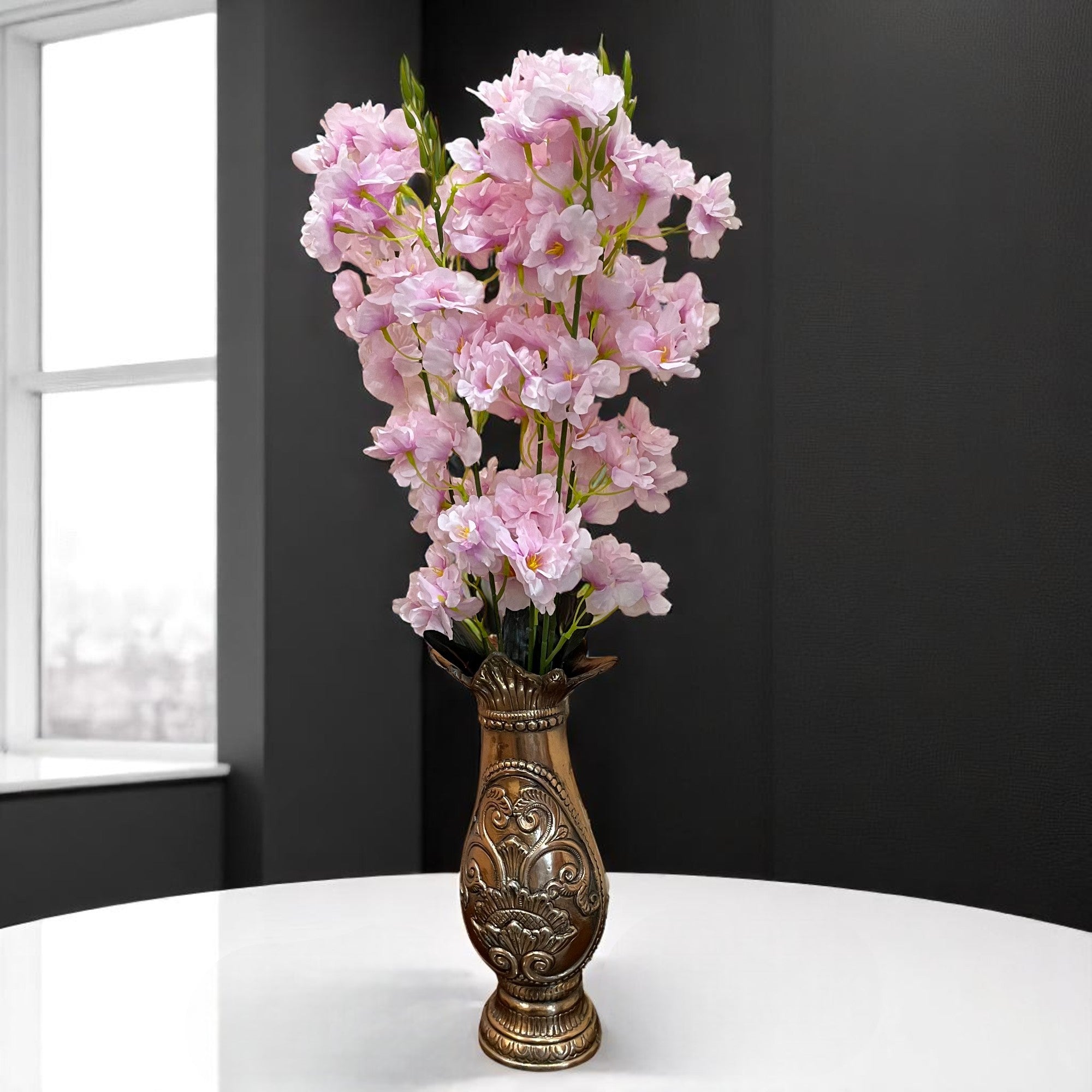 Artificial Flower Orchids Bouquets | Faux Flowers Bunch - for Table Vase, Home Decor, Living Room, Side Table Centerpiece - 26 Inch - Apkamart #Style_Design 1