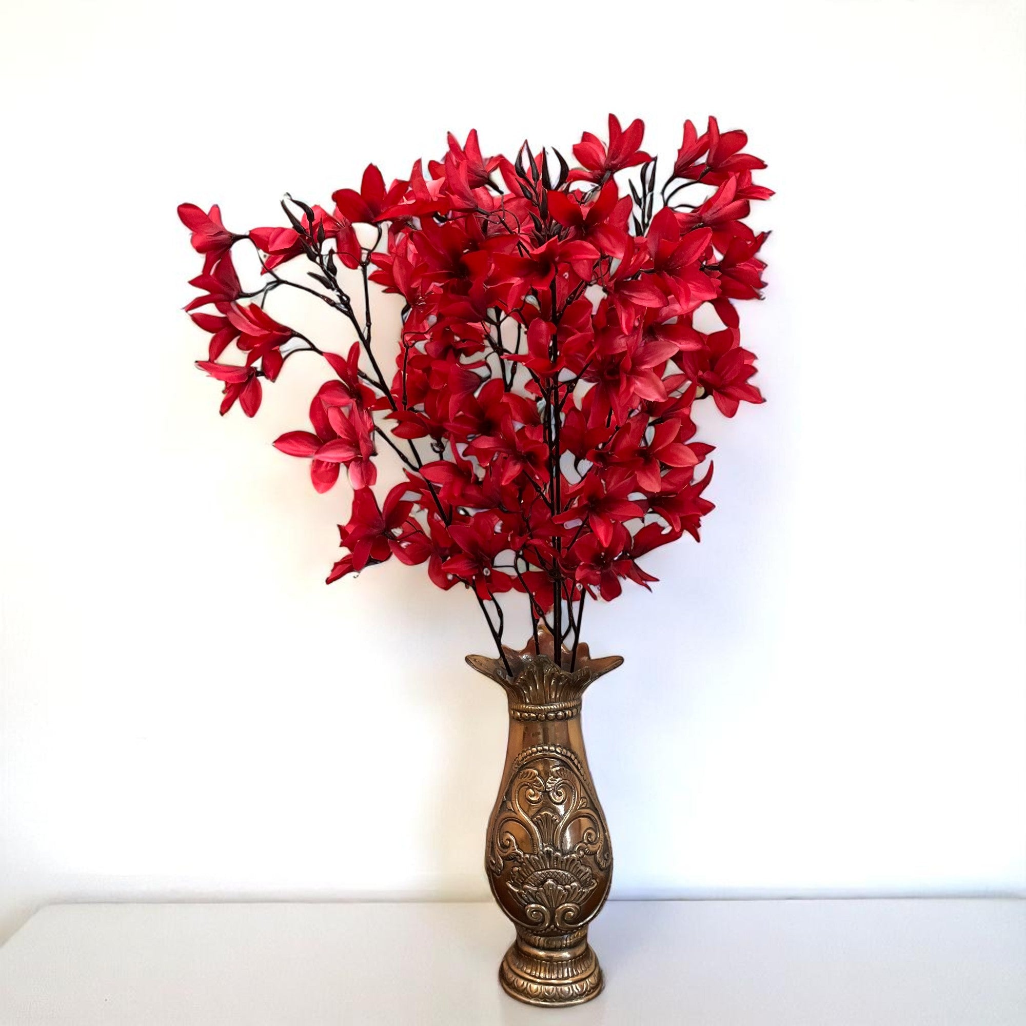 Artificial Flowers | Faux Flowers Bunch - for Home Decor, Living Room, Side Table, Centerpiece - 29 Inch - Apkamart #Colour_Pink