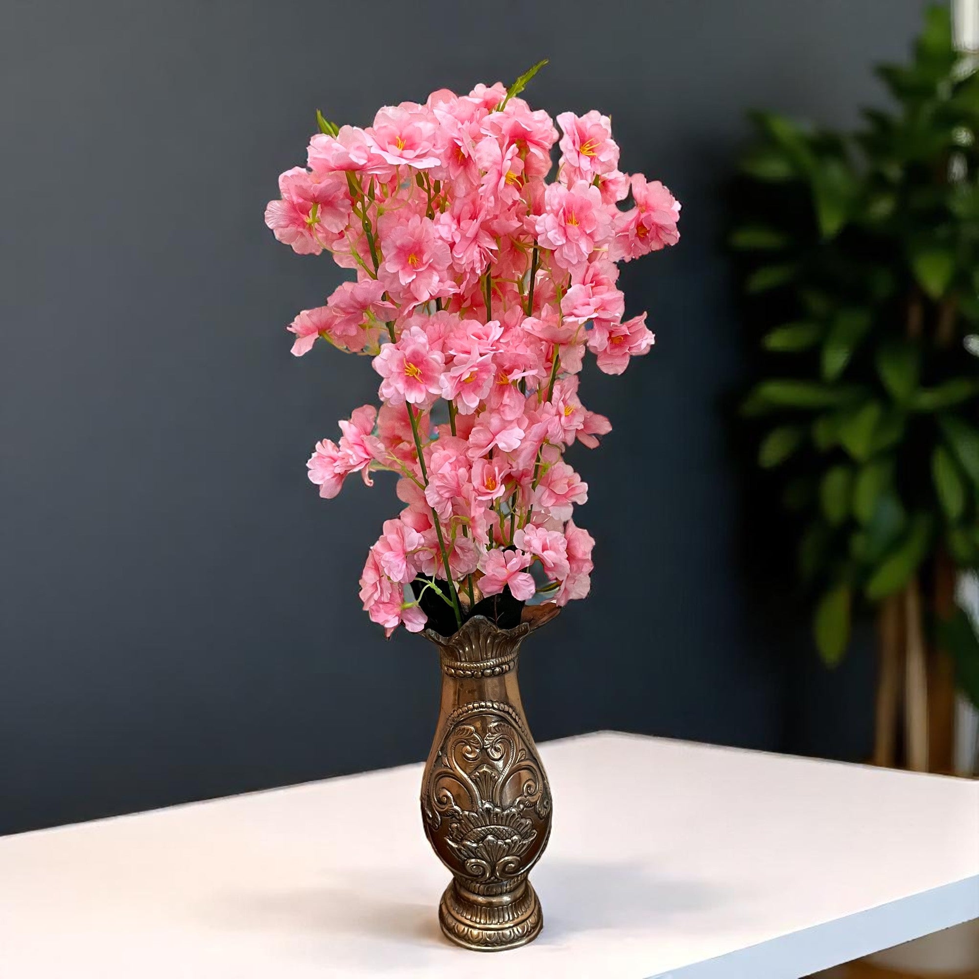 Artificial Flower Orchids Bouquets | Faux Flowers Bunch - for Table Vase, Pot, Home Decor, Living Room, Side Table Centerpiece - 26 Inch - Apkamart #Colour_Pink