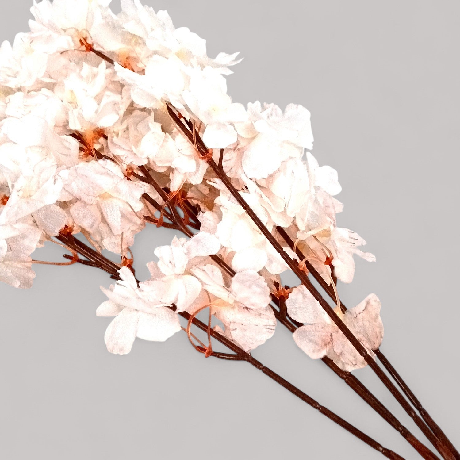 Artificial Flower Bouquets - Cherry Blossom | Faux Flowers Sticks / Bunch - for Table Vase, Home Decor, Living Room, Side Table Centerpiece - 21 Inch - Apkamart #Style_Design 1