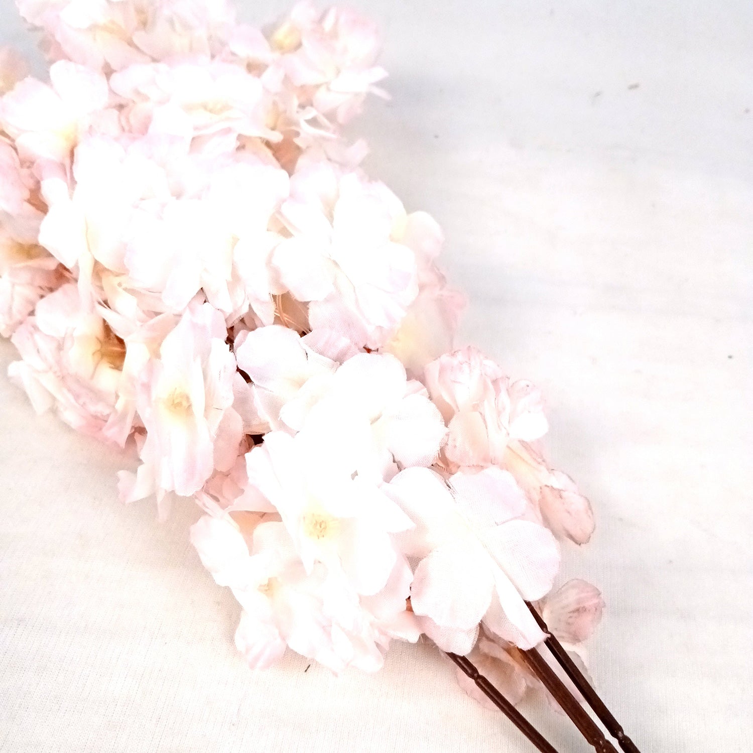 Artificial Flower Cherry Blossom Bouquets | Faux Flowers Bunch - for Table Vase, Pot, Home Decor, Living Room, Side Table Centerpiece - 21 Inch - Apkamart #Style_Design 1