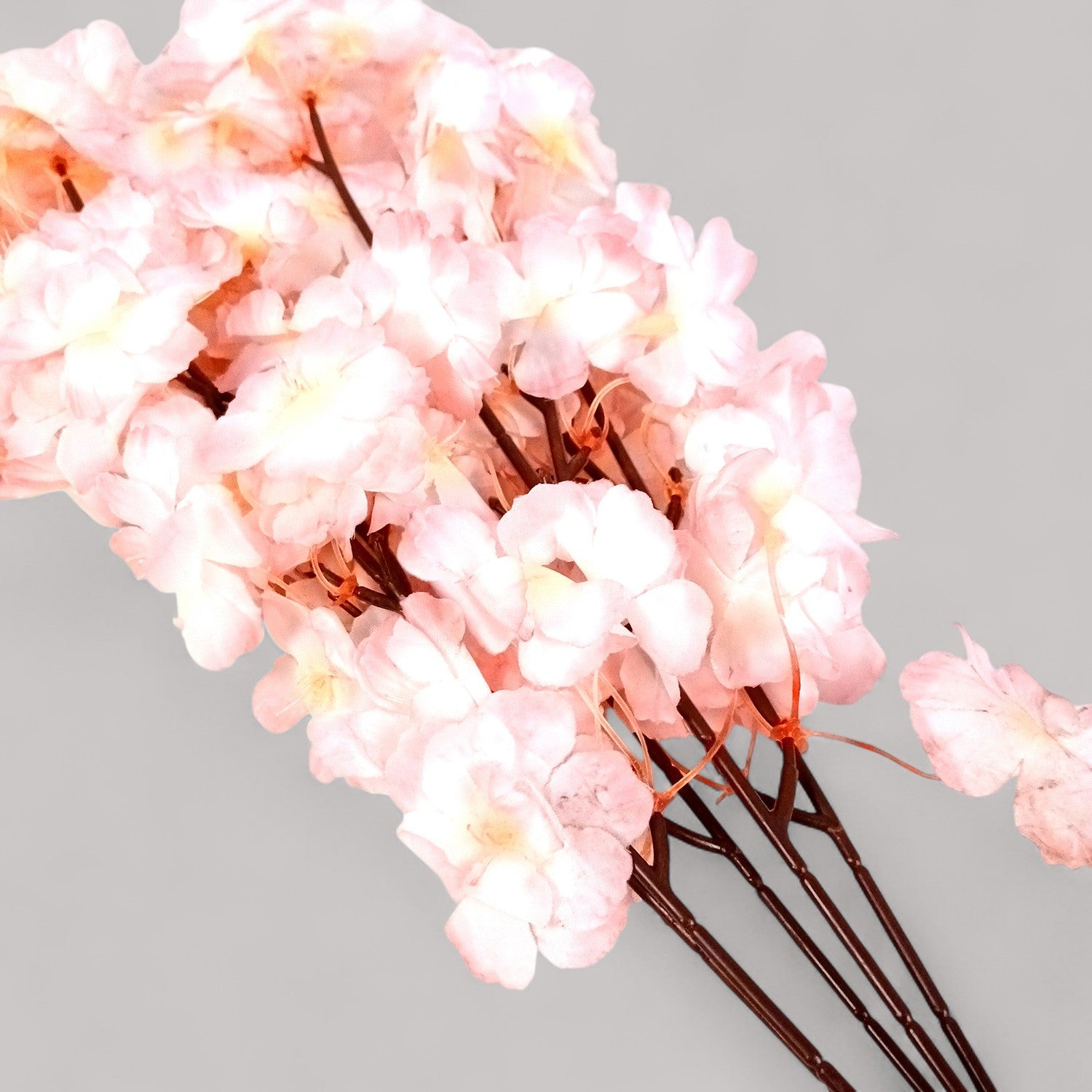 Artificial Flower Cherry Blossom Bouquets | Faux Flowers Bunch - for Table Vase, Pot, Home Decor, Living Room, Side Table Centerpiece - 21 Inch - Apkamart #Style_Design 2