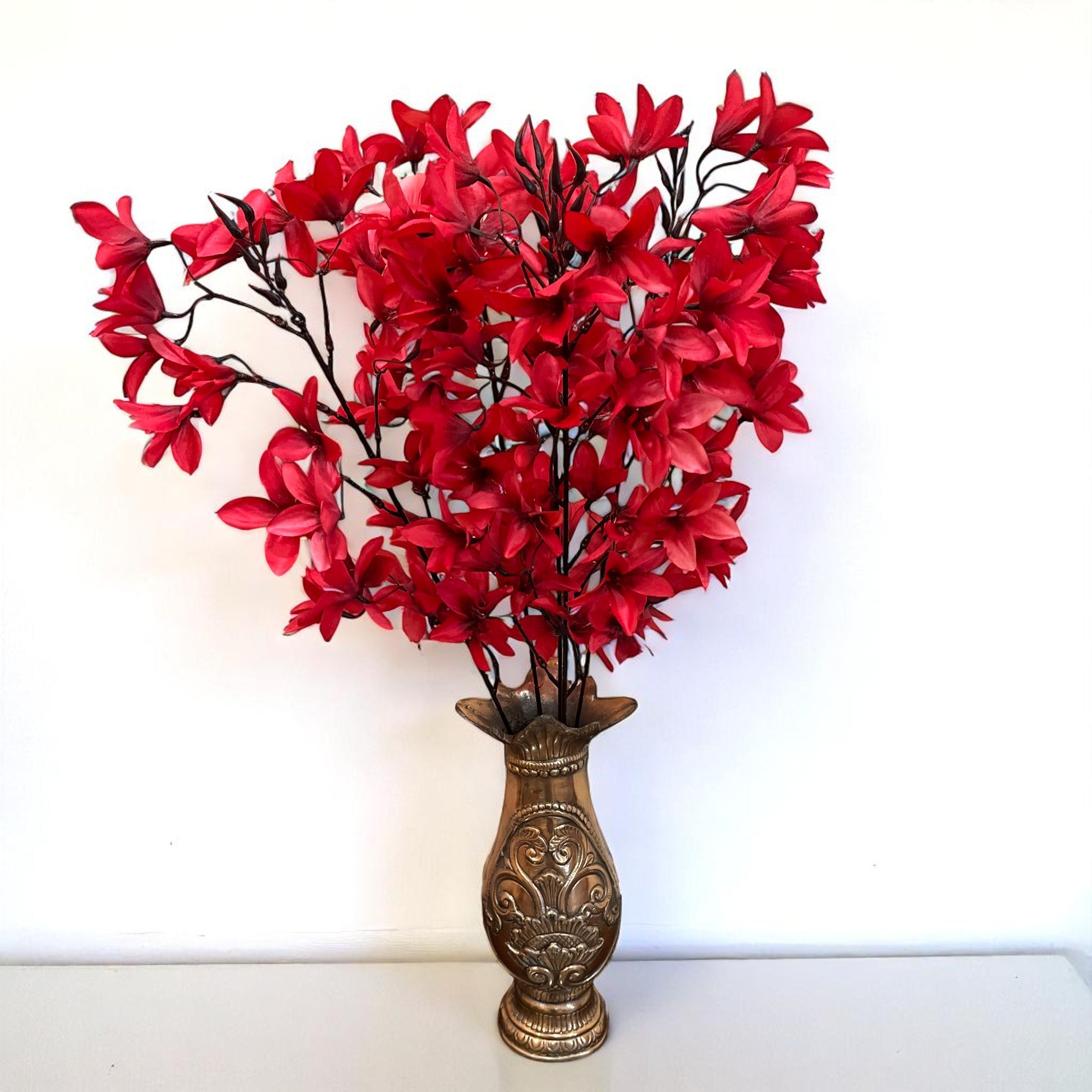 Artificial Flowers | Faux Flowers Bunch - for Home Decor, Living Room, Side Table, Centerpiece - 29 Inch - Apkamart #Colour_Pink