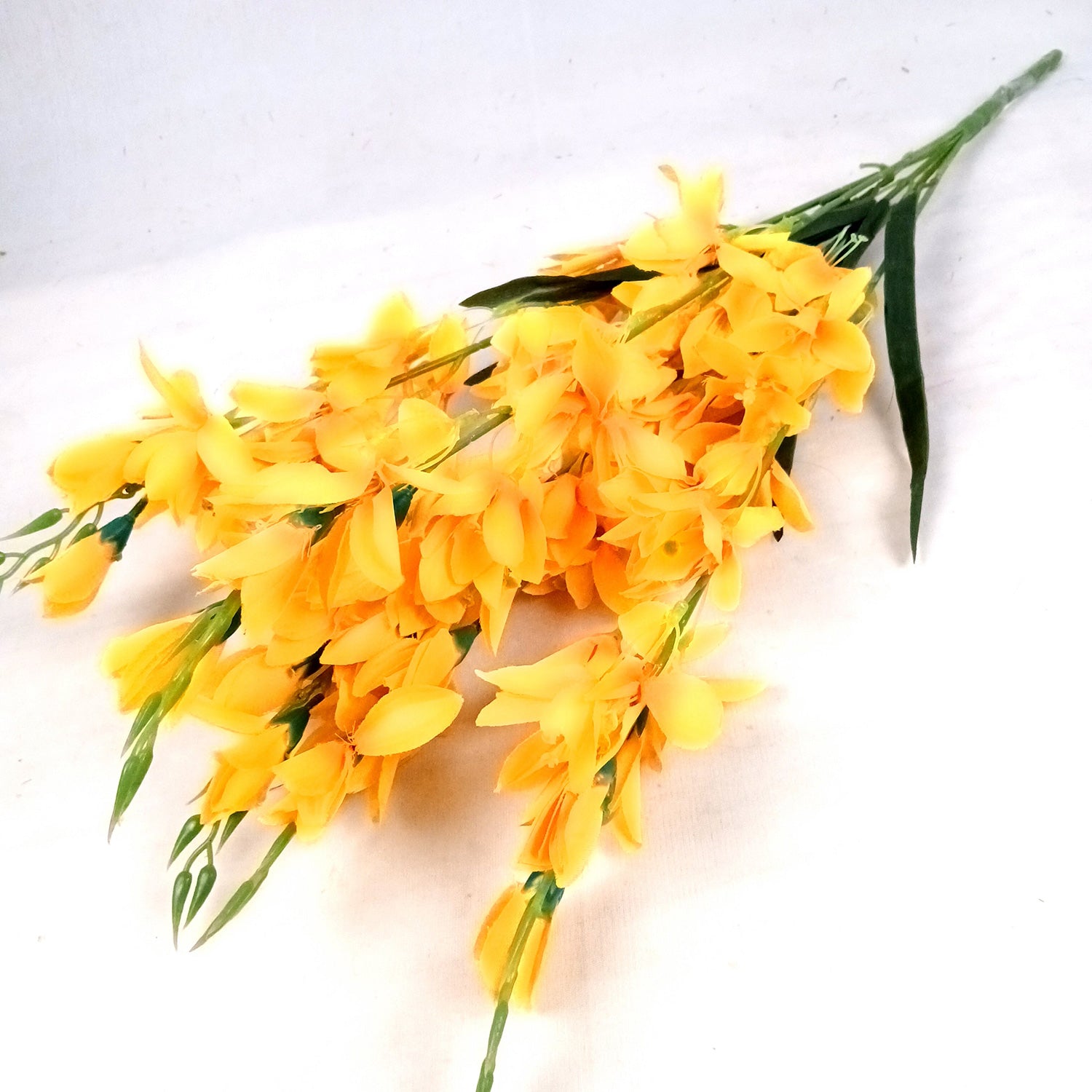 Artificial Flowers Gladiolus Bunches for Vase Pot | Faux Flowers Stem - for Home Decor Living Room Side Table - 26 Inch - Apkamart #Colour_Yellow