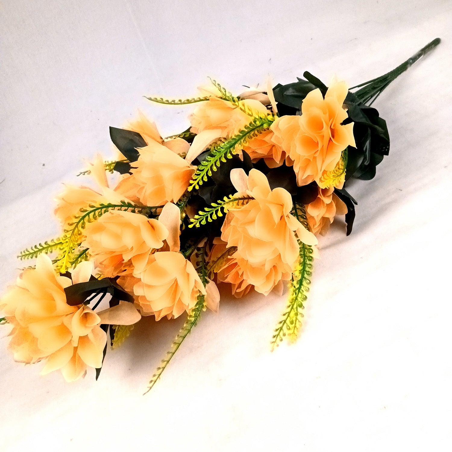 Artificial Plant Flowers Bunches for Vase Pot | Faux Flowers Stick - for Home Decor Living Room Side Table Centerpiece - 27 Inch - Apkamart #Colour_Orange