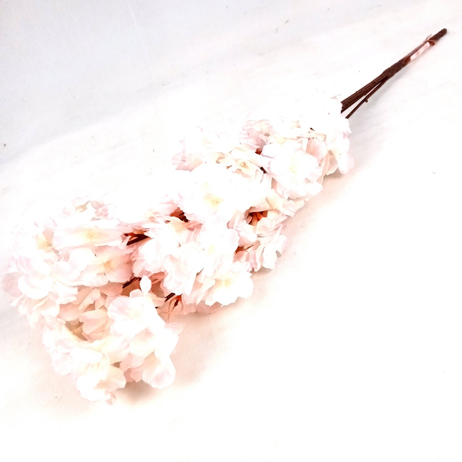 Artificial Flower Cherry Blossom Bouquets | Faux Flowers Bunch - for Table Vase, Pot, Home Decor, Living Room, Side Table Centerpiece - 21 Inch - Apkamart #Style_Design 1