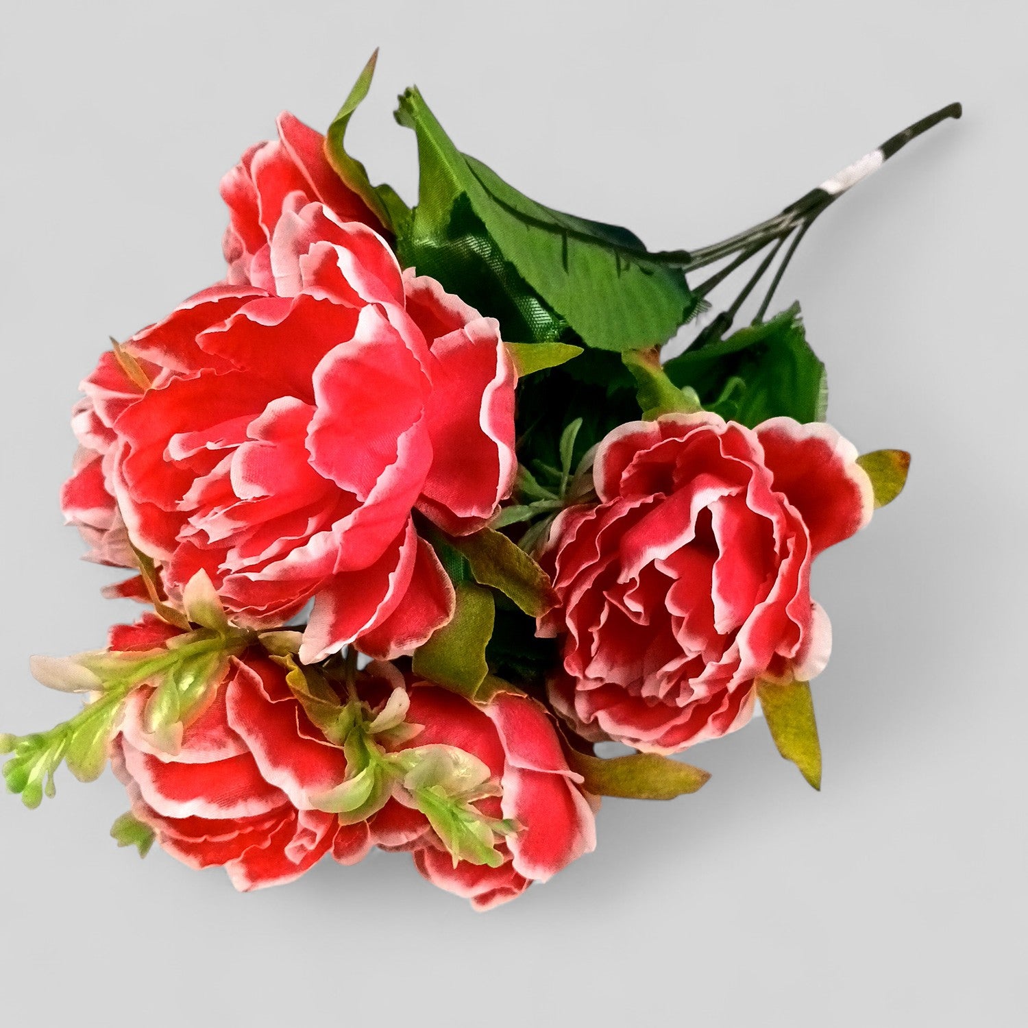 Artificial Flowers Rose Bunches for Vase Pot | Faux Flowers Stem - for Home Decor, Living Room, Office & Festivals Decoration (Vase Not Included) - 15 Inch - Apkamart #Colour_Pink