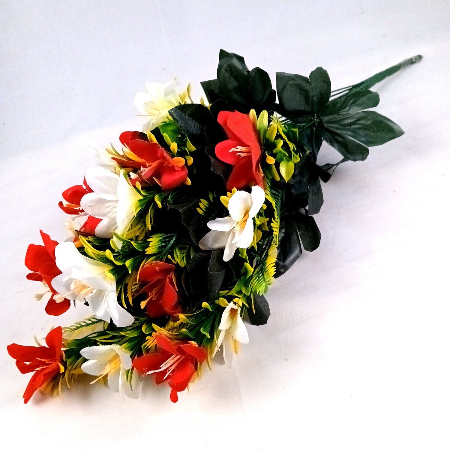 Artificial Flower Lily Bouquets | Faux Flowers Bunch - for Table Vase, Pot, Home Decor, Living Room, Side Table Centerpiece - 26 Inch - Apkamart